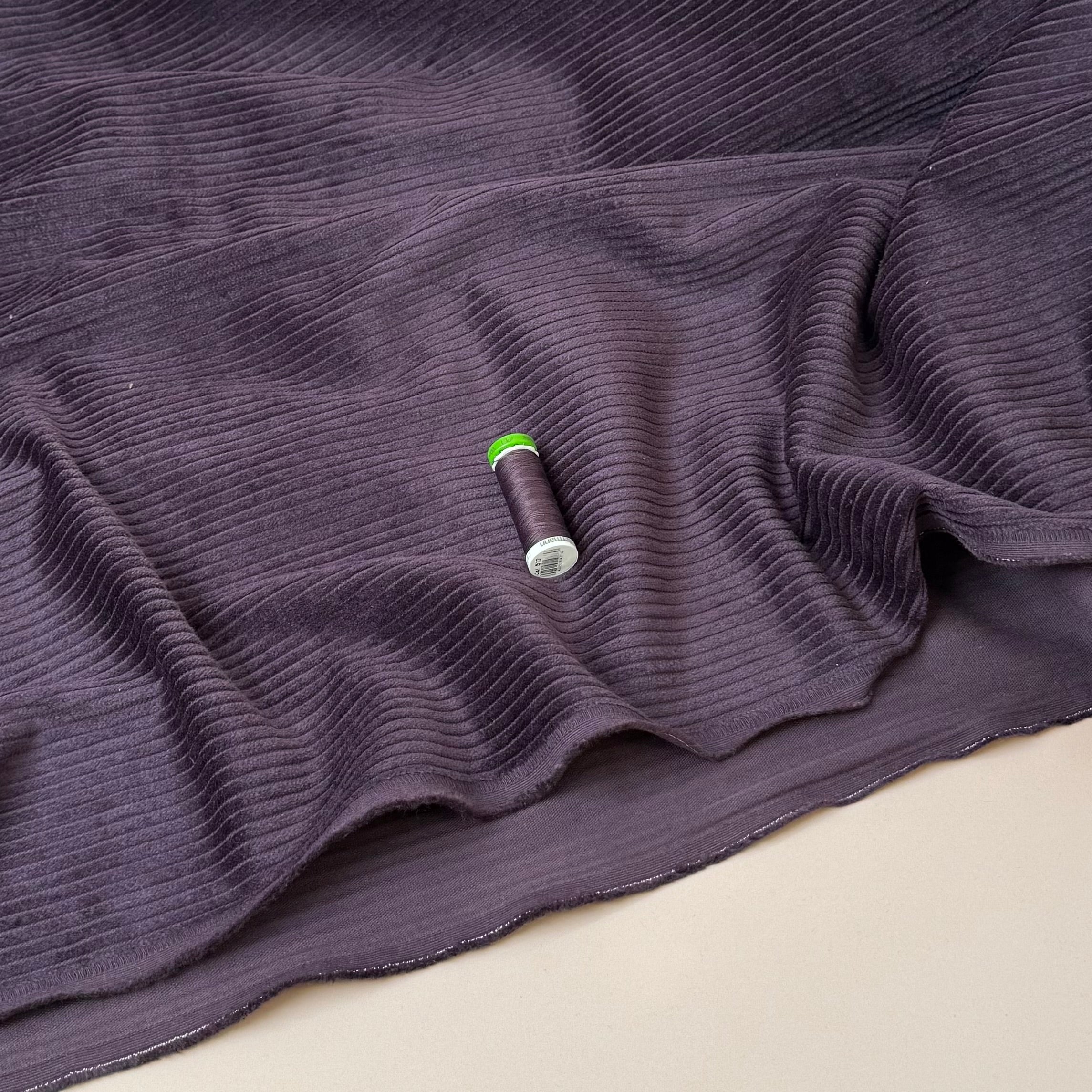Pure Cotton Washed Corduroy 4.5W in Deep Purple