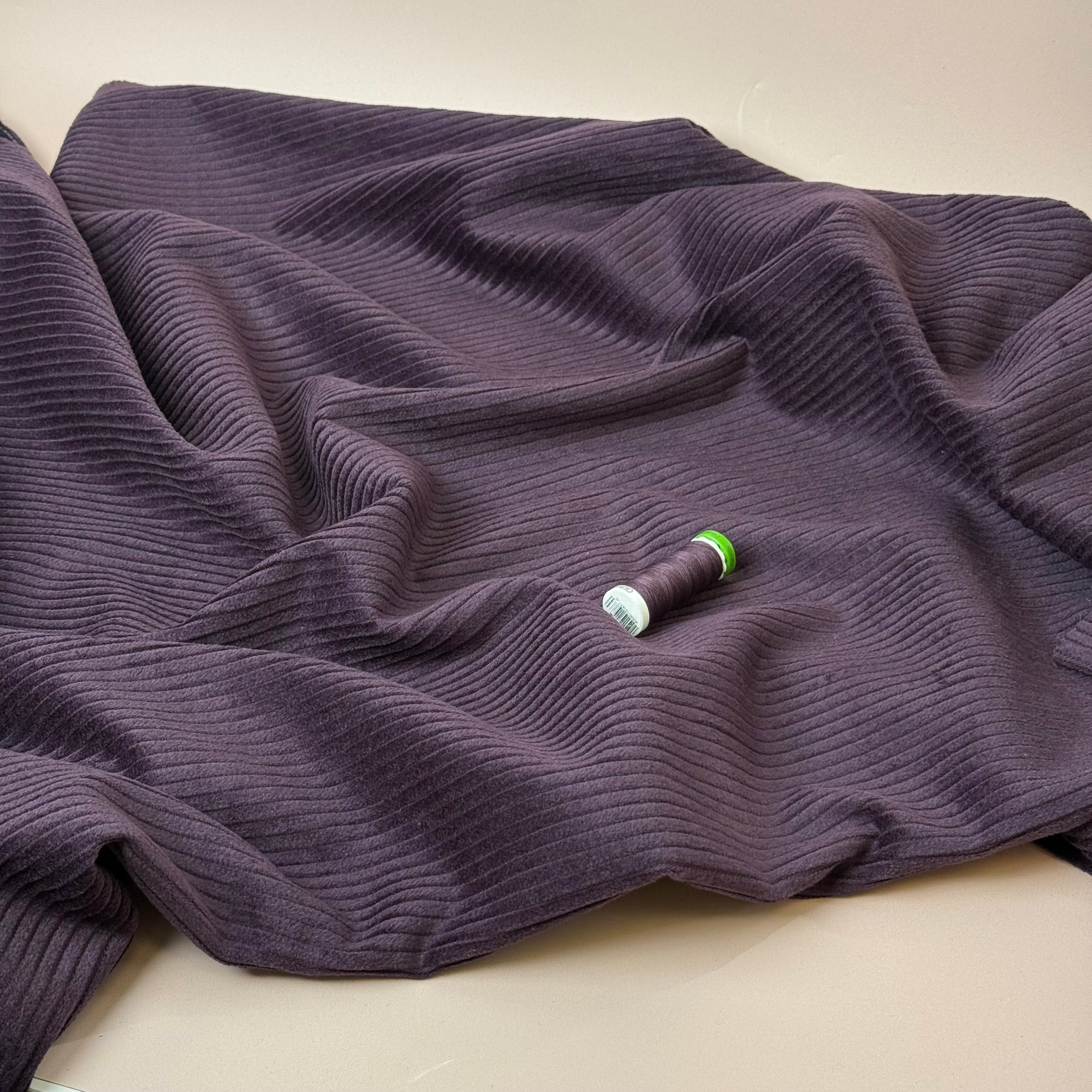 Pure Cotton Washed Corduroy 4.5W in Deep Purple