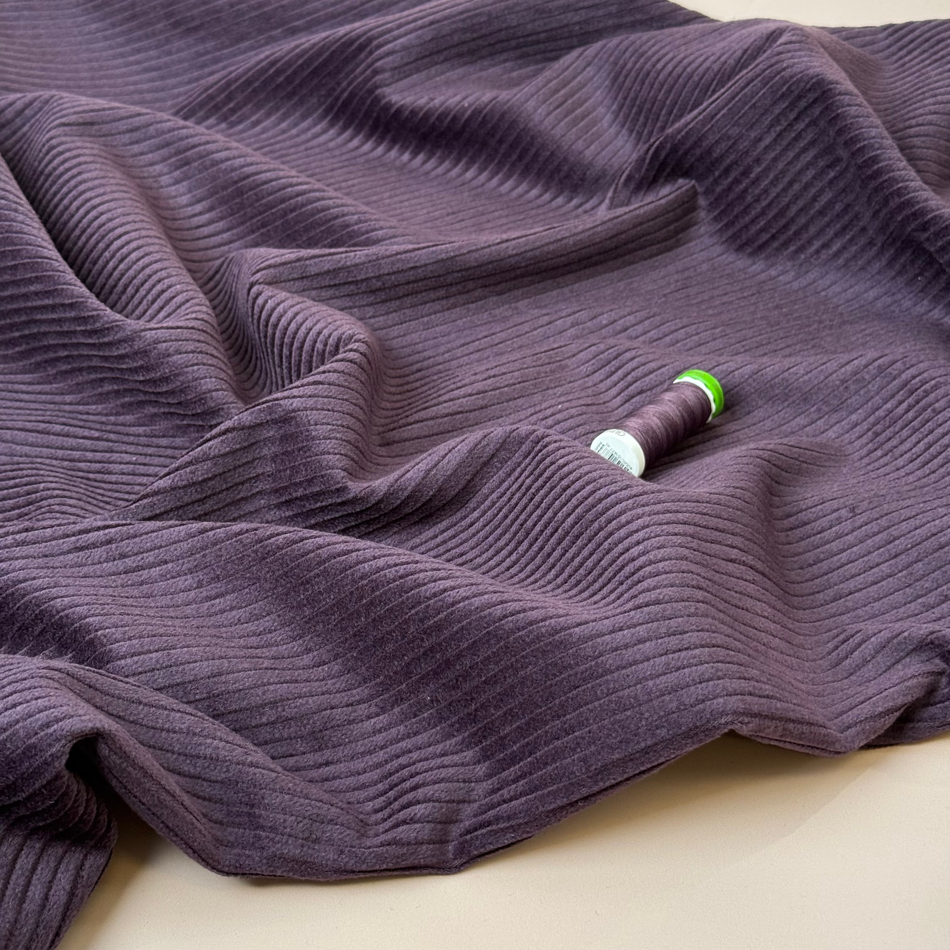 Pure Cotton Washed Corduroy 4.5W in Deep Purple