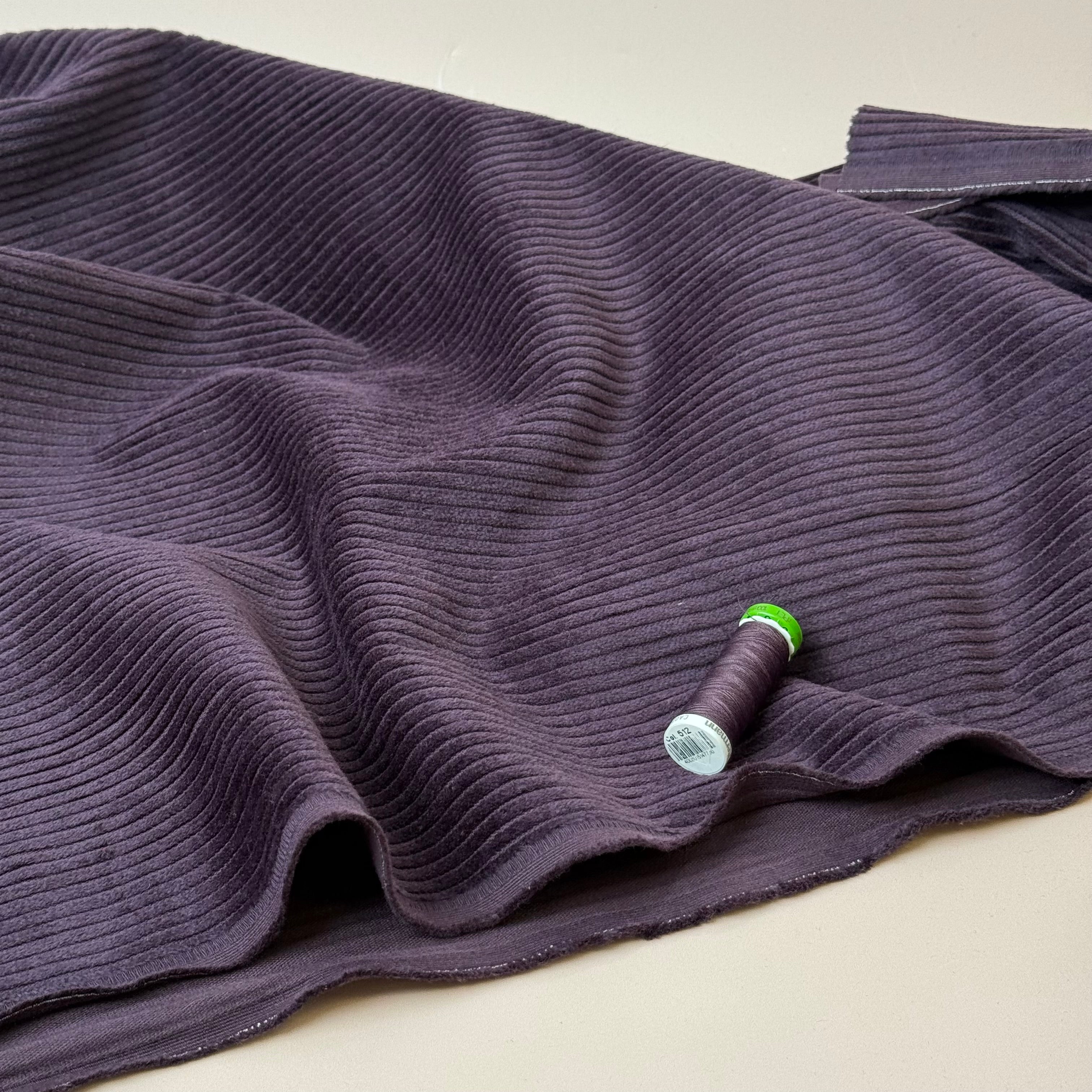 Pure Cotton Washed Corduroy 4.5W in Deep Purple