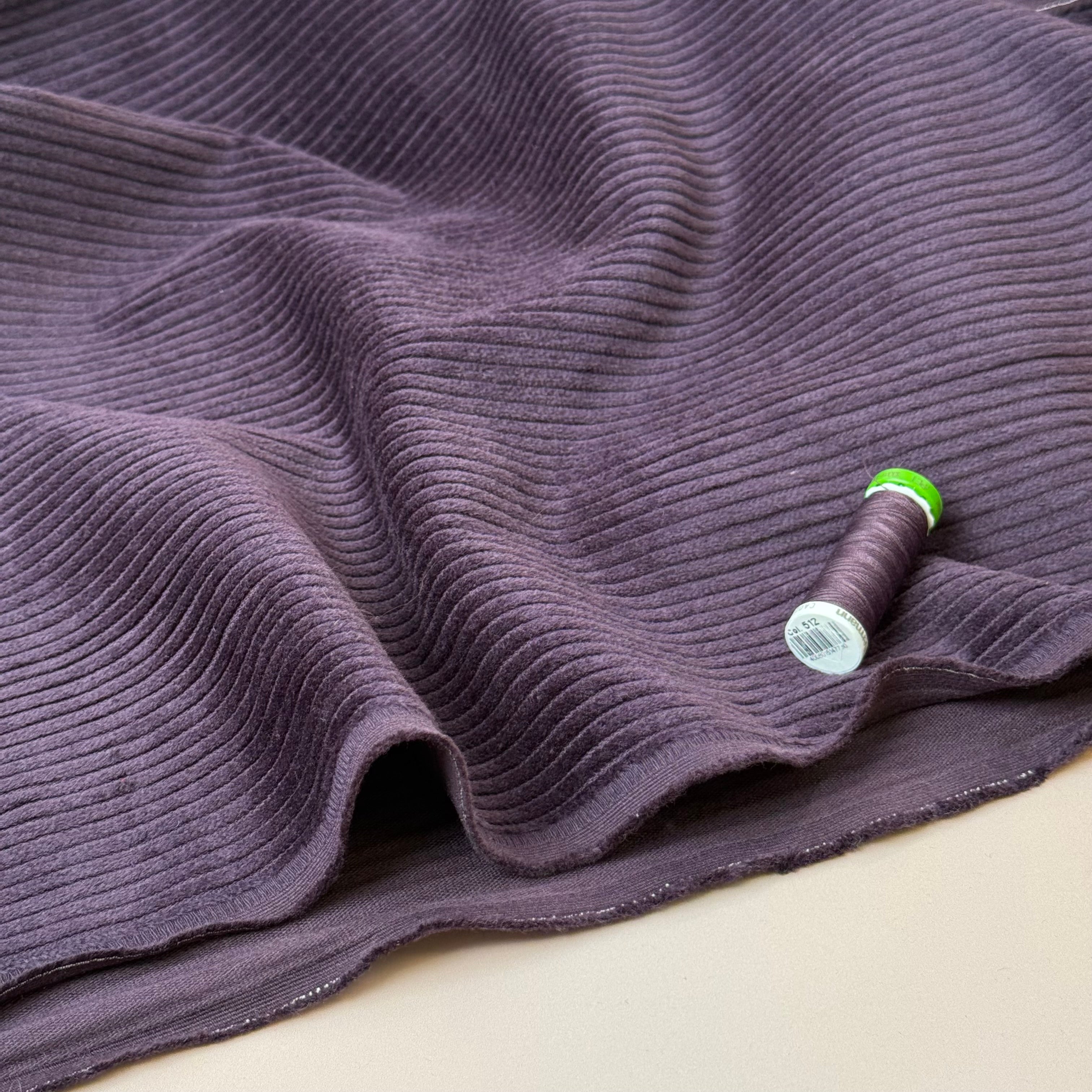 Pure Cotton Washed Corduroy 4.5W in Deep Purple