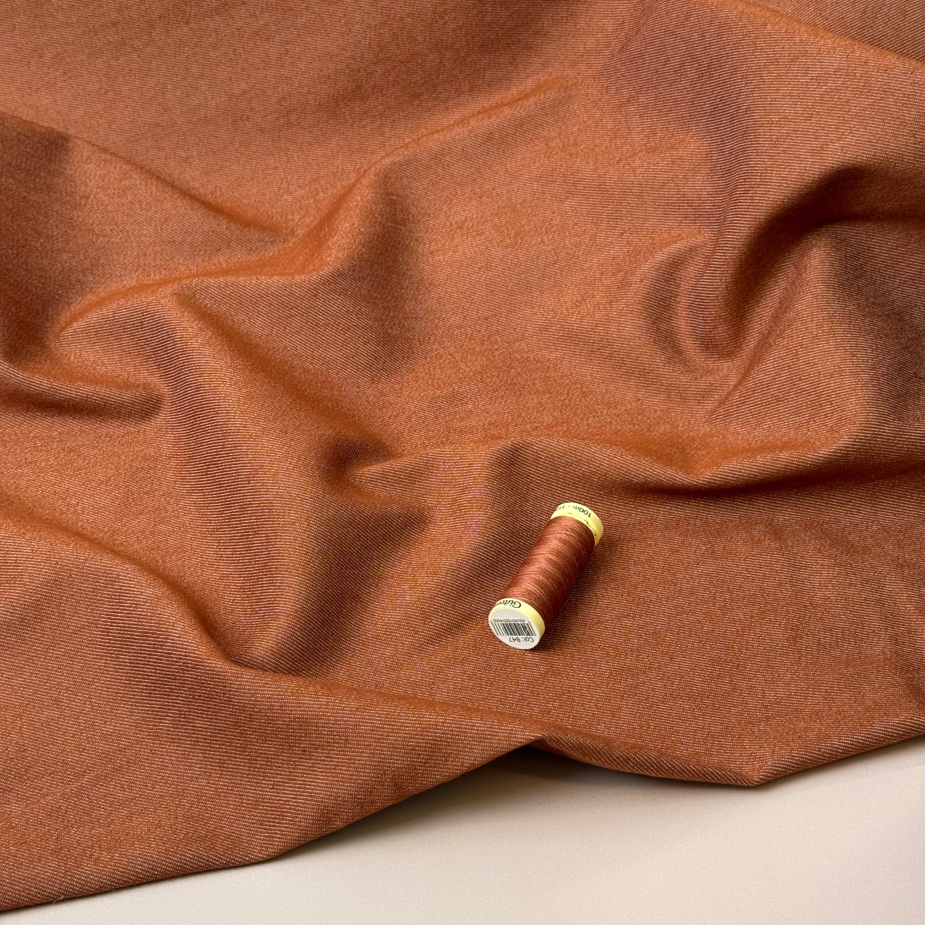 Vintage Stretch Denim in Terracota