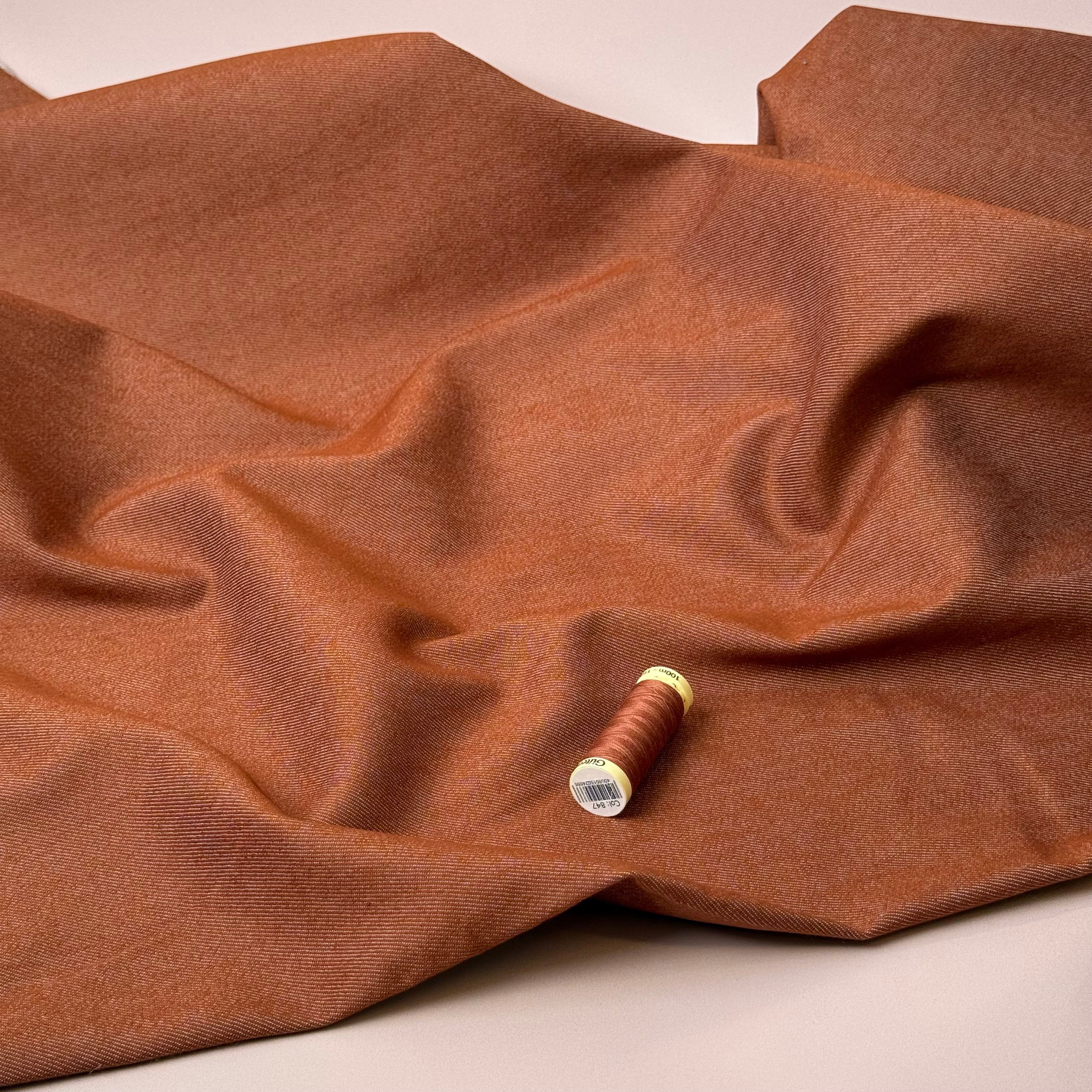 Vintage Stretch Denim in Terracota