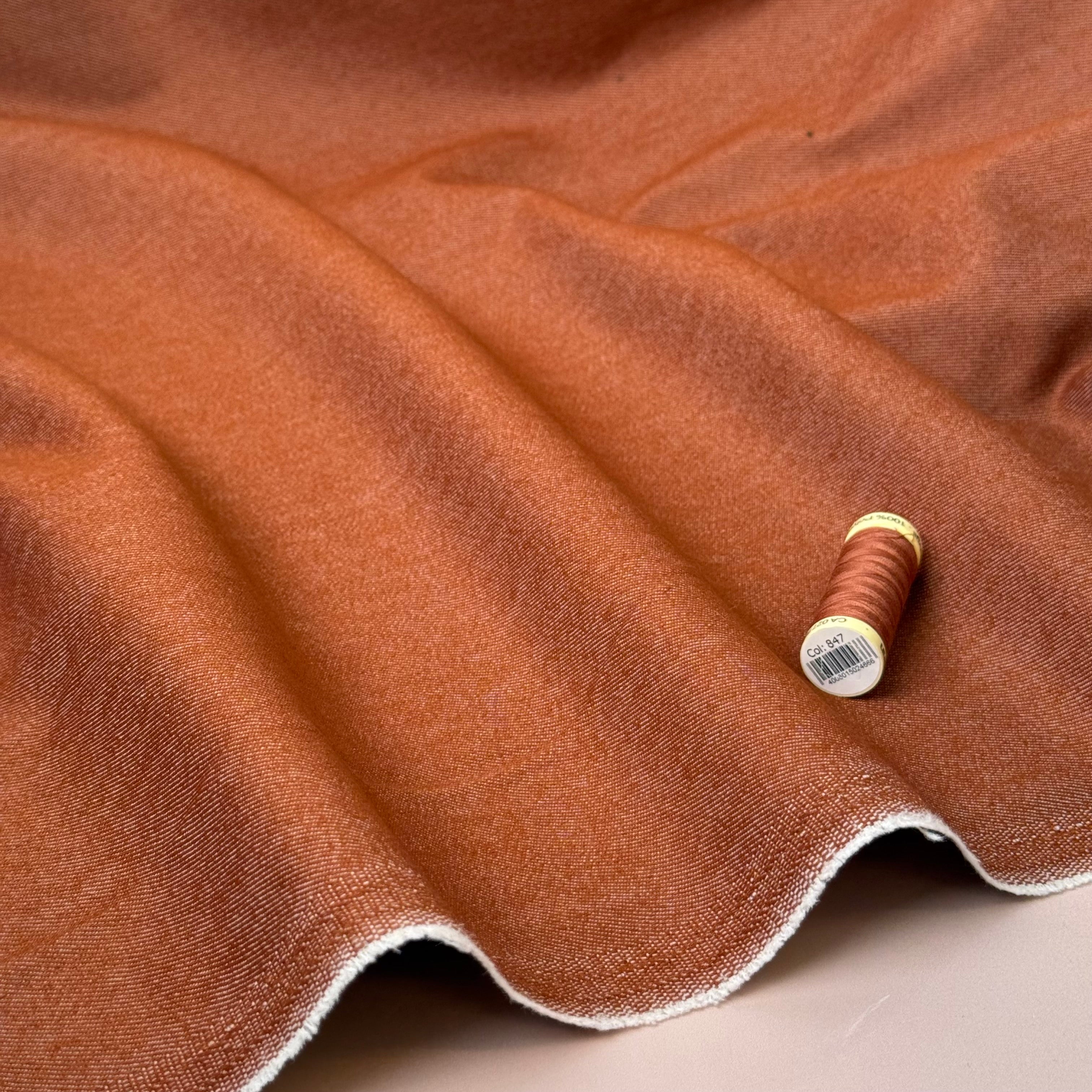 Vintage Stretch Denim in Terracota