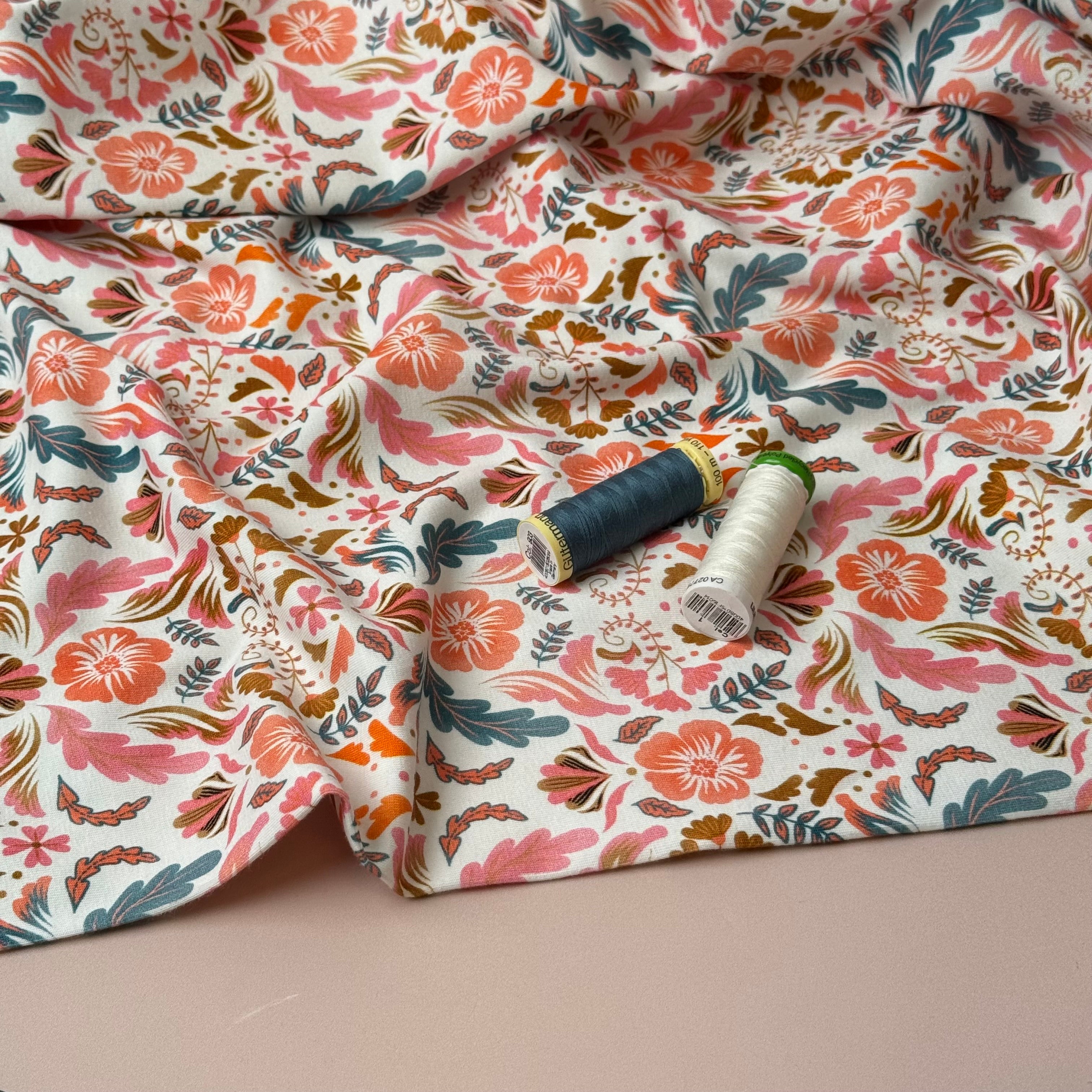 Autumn Serenity Cotton Jersey Fabric