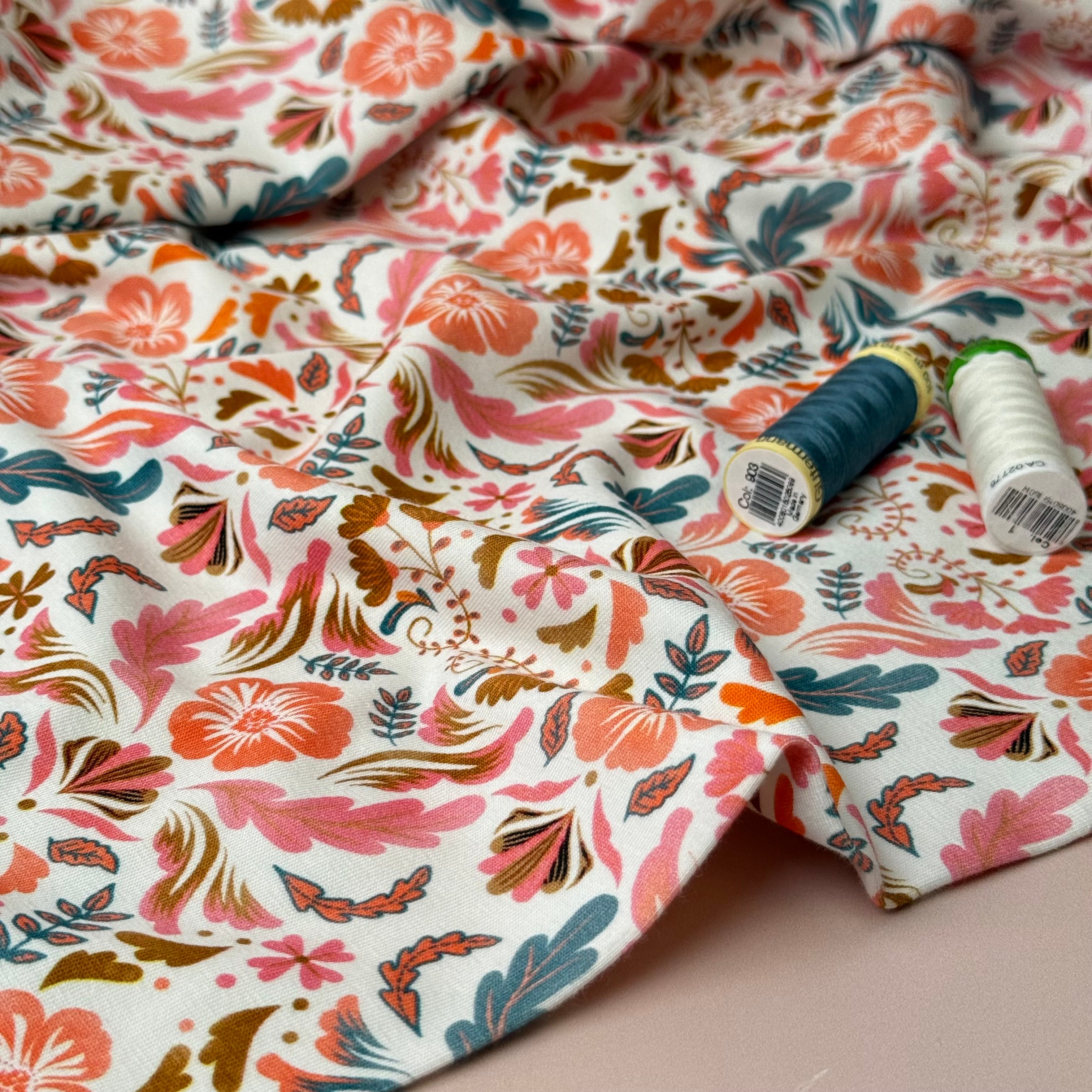 Autumn Serenity Cotton Jersey Fabric