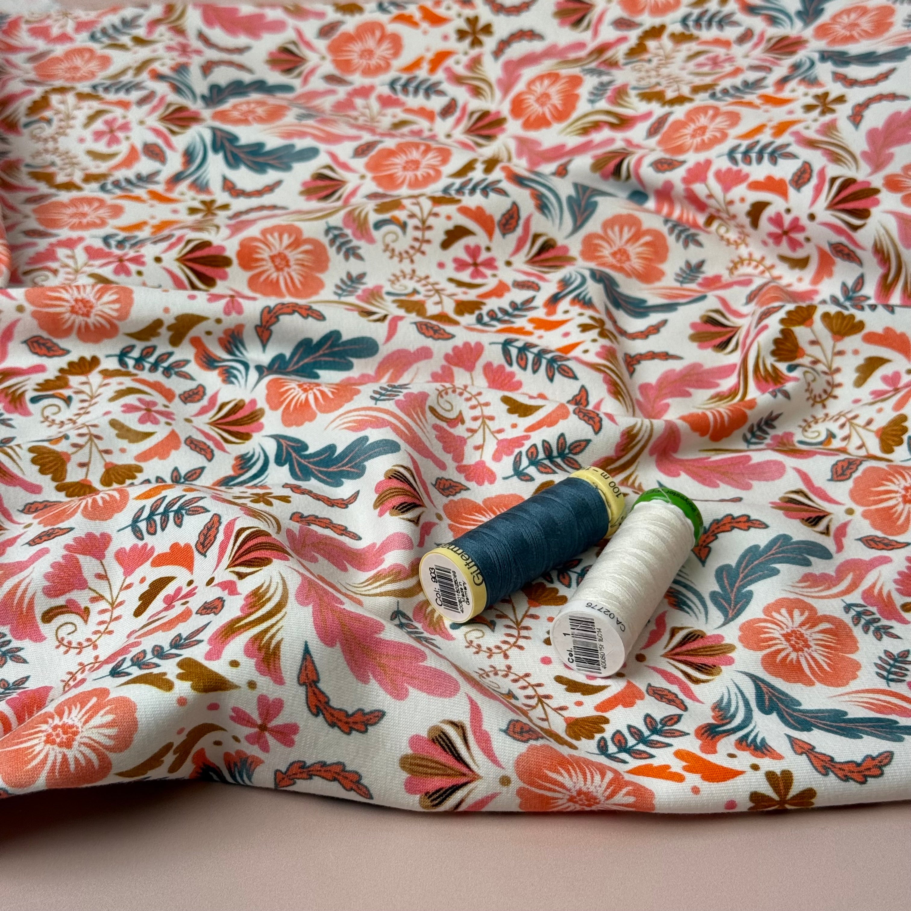 Autumn Serenity Cotton Jersey Fabric