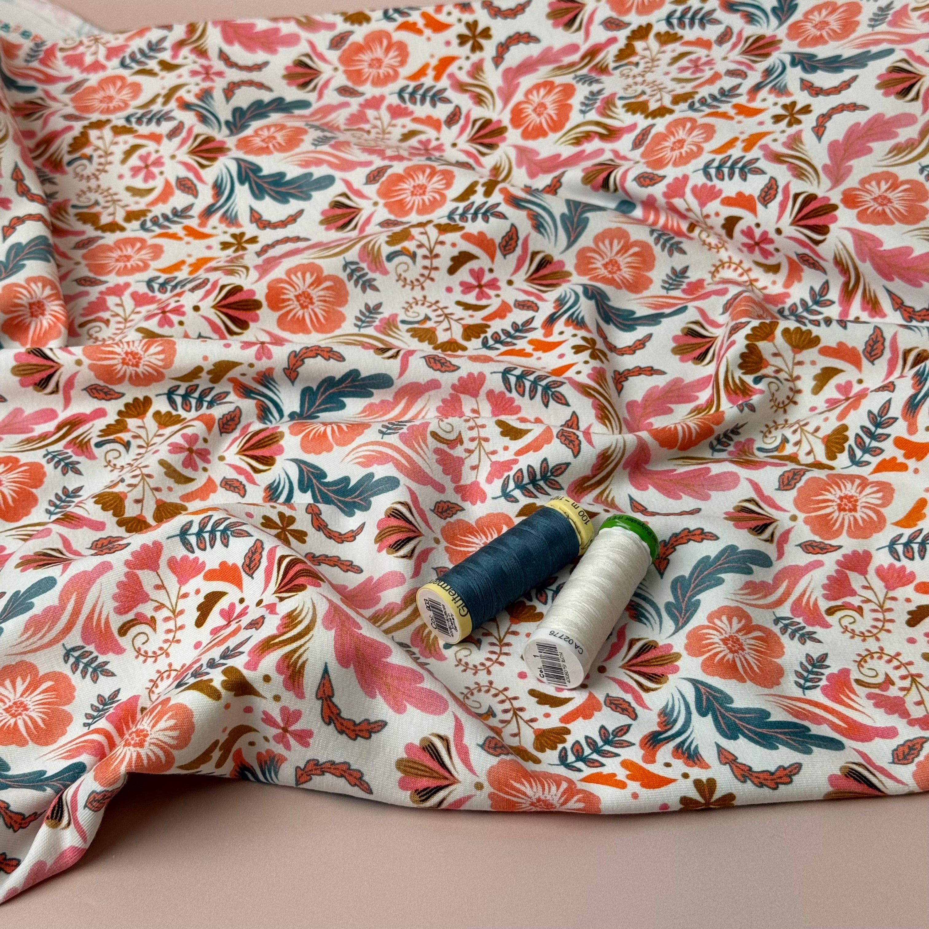 Autumn Serenity Cotton Jersey Fabric