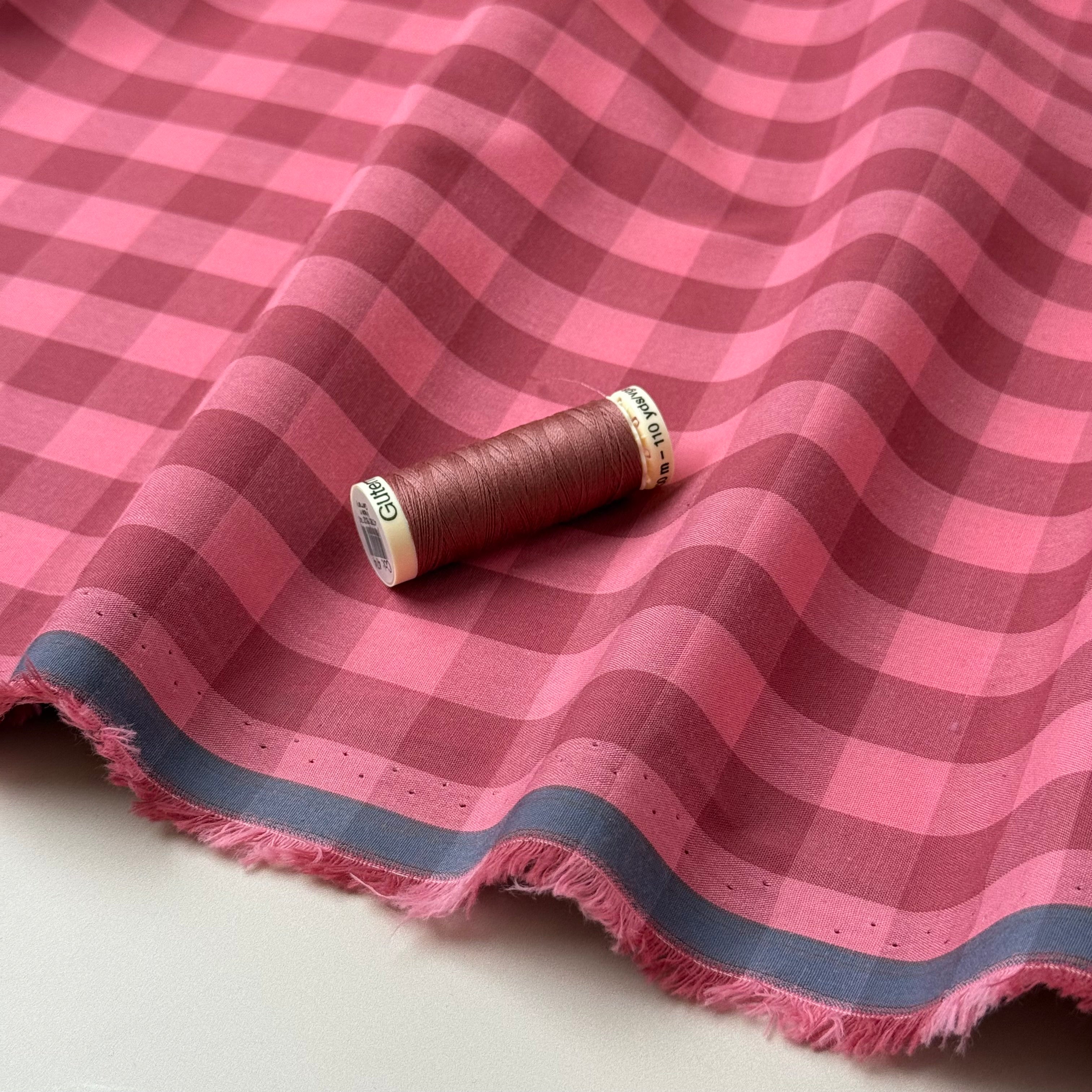 Yarn Dyed Watermelon Gingham Cotton Fabric