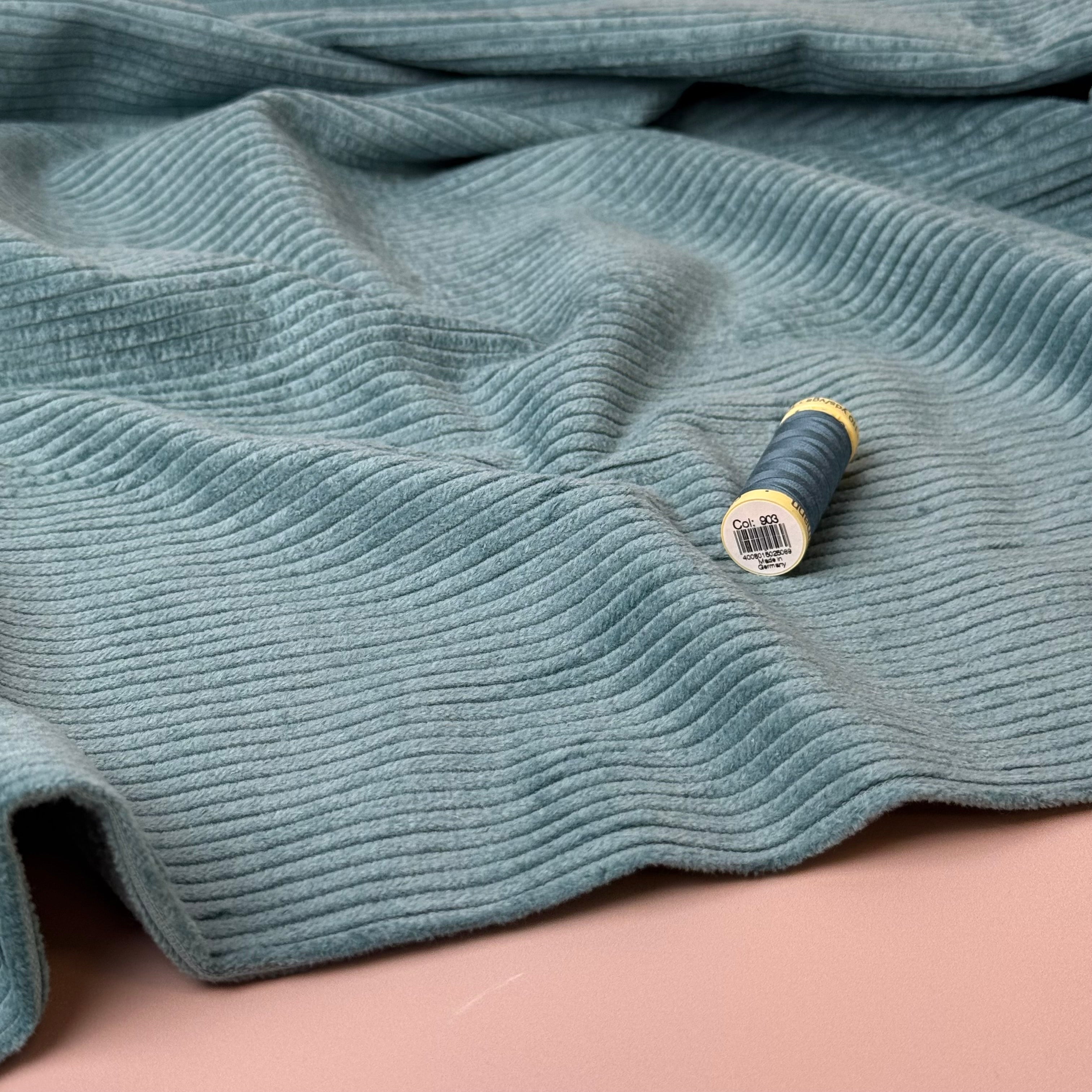 Pure Cotton Washed Corduroy 4.5W in Storm Blue