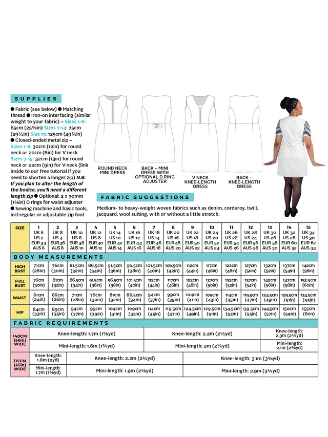 Tilly and the Buttons - Noa Pinafore Sewing Pattern