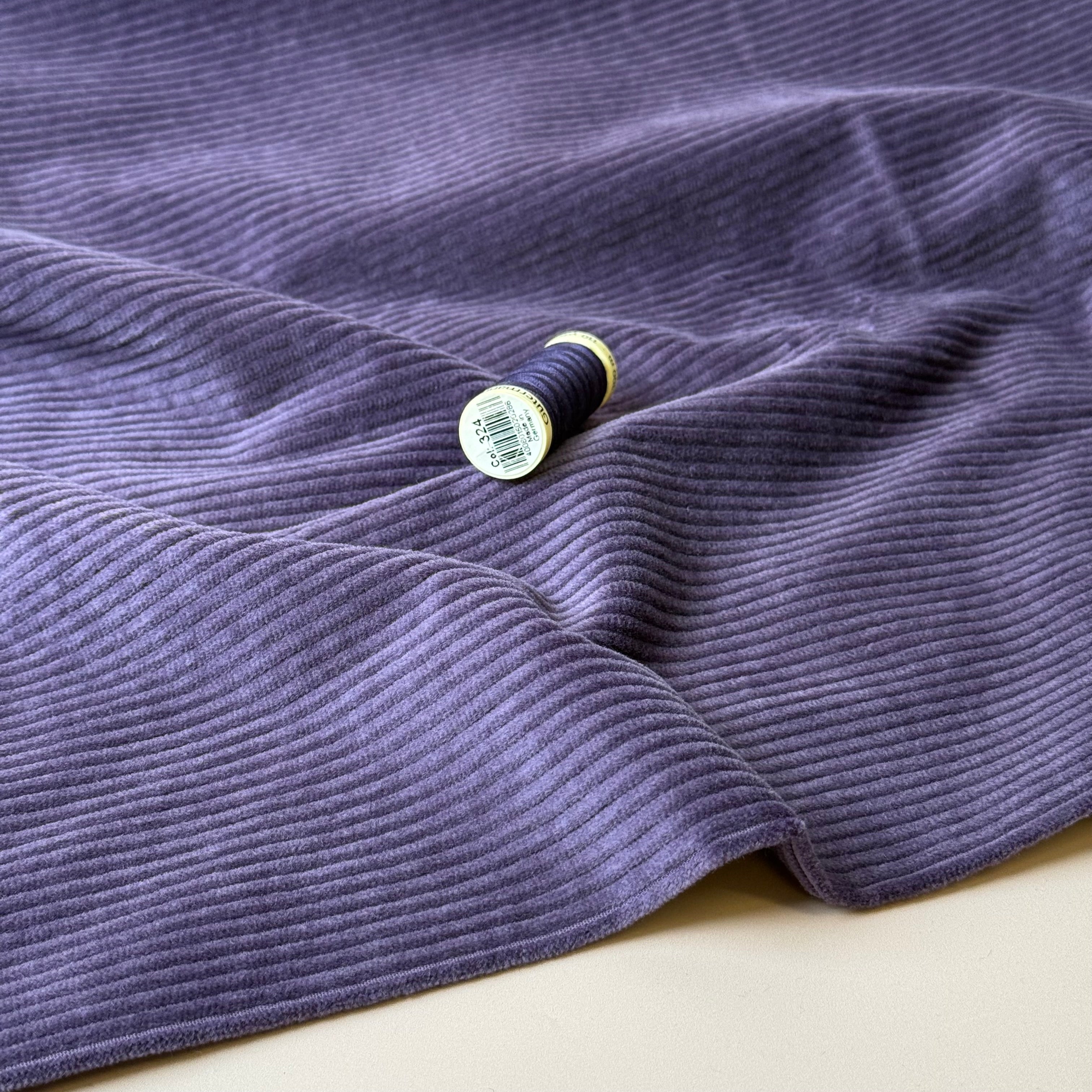 Stretch Washed Corduroy 4.5W in Purple