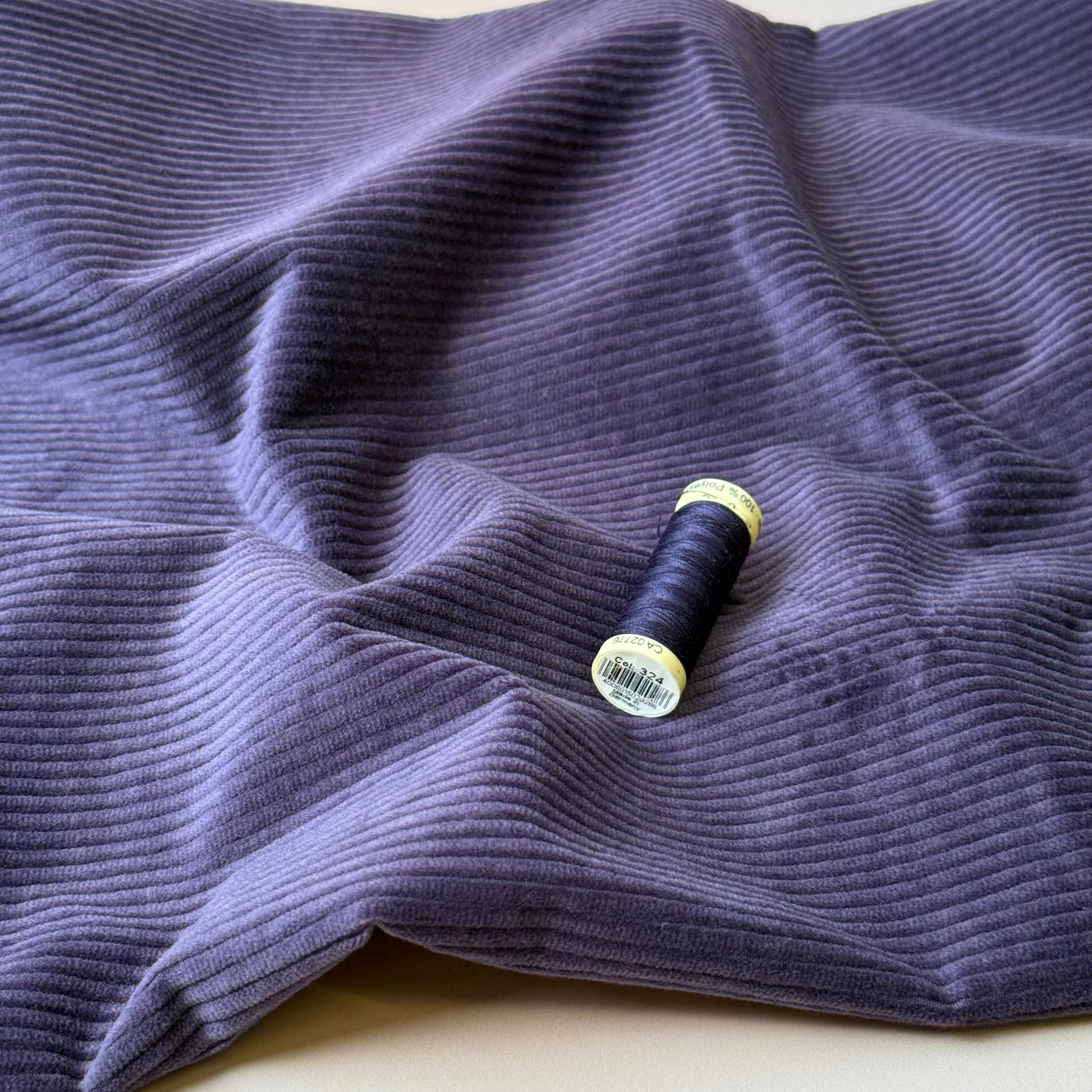 Stretch Washed Corduroy 4.5W in Purple