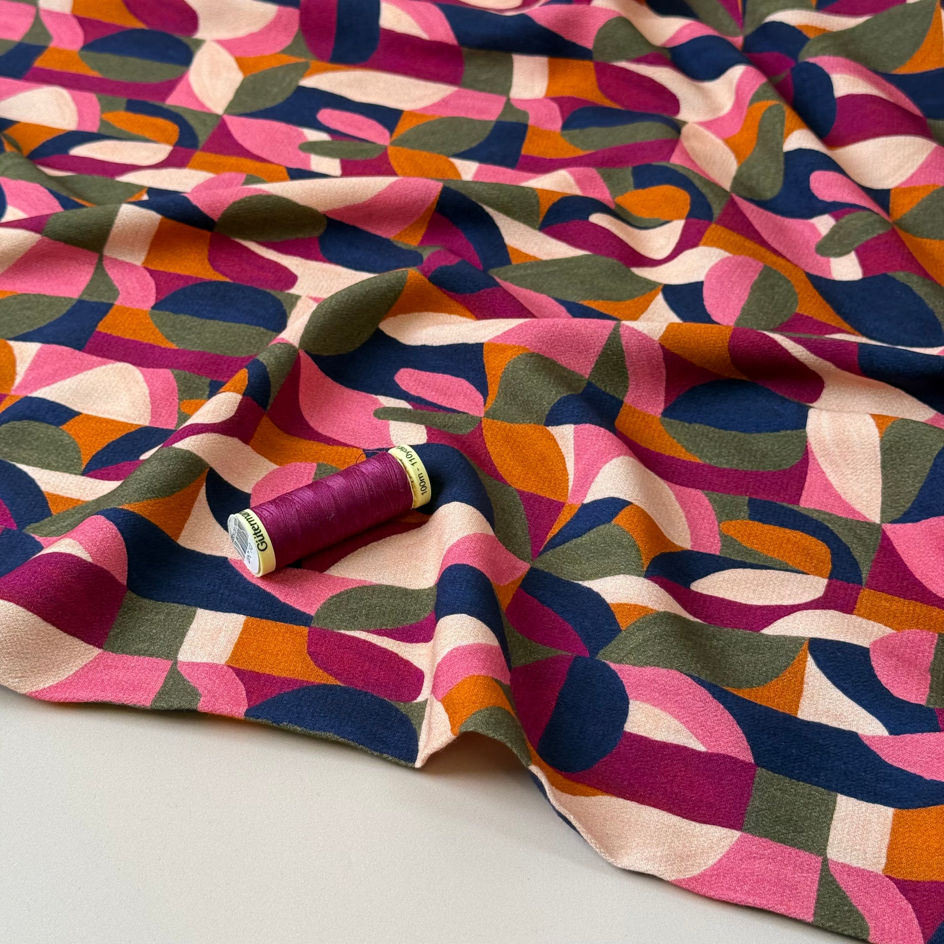 My Dress Made - Pop Art Viscose Crepe Fabric