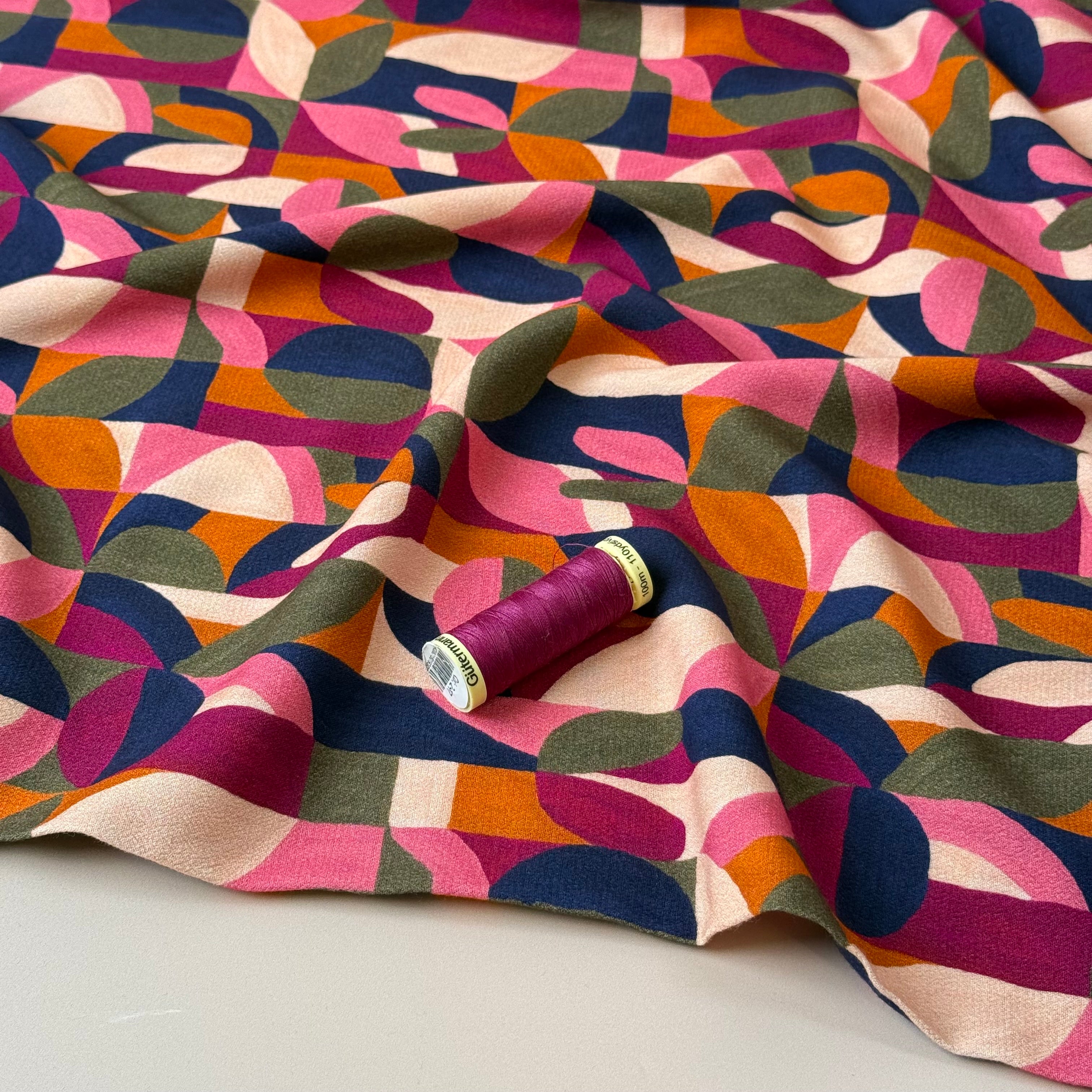 My Dress Made - Pop Art Viscose Crepe Fabric
