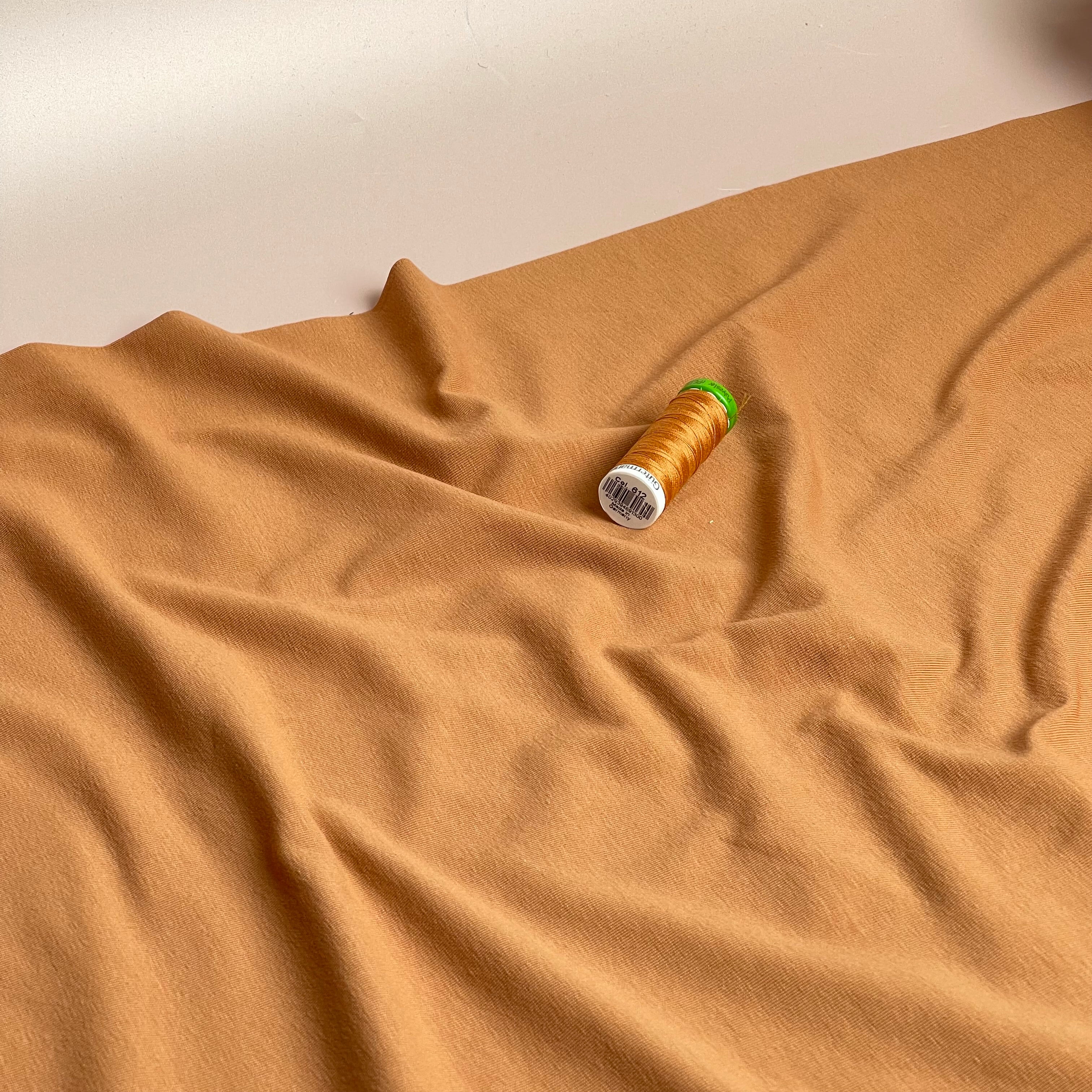 Danish Design - Plain Cotton Jersey in Toffee
