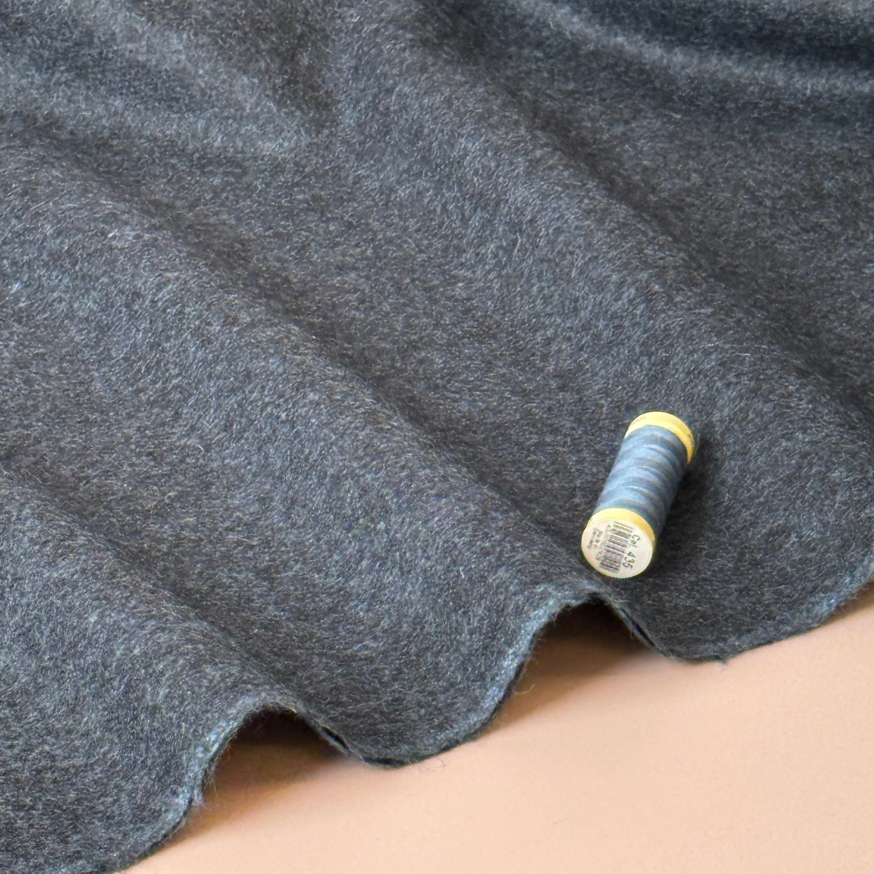 Deadstock Midnight Wool Coating Fabric