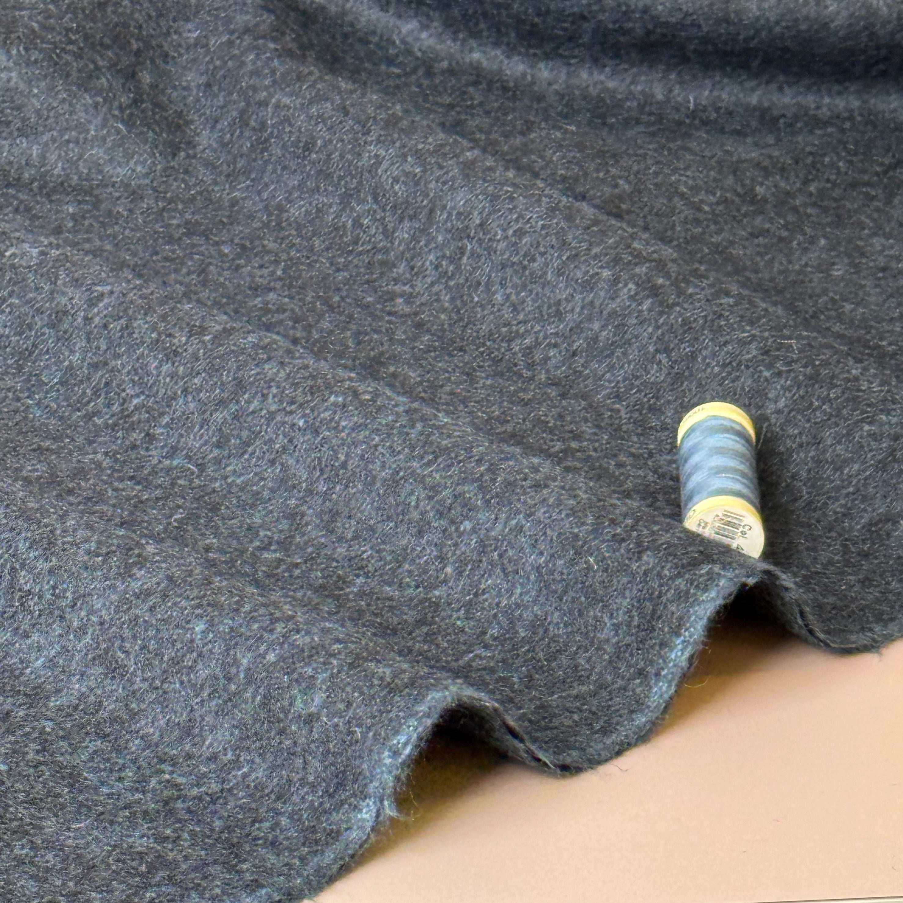 Deadstock Midnight Wool Coating Fabric