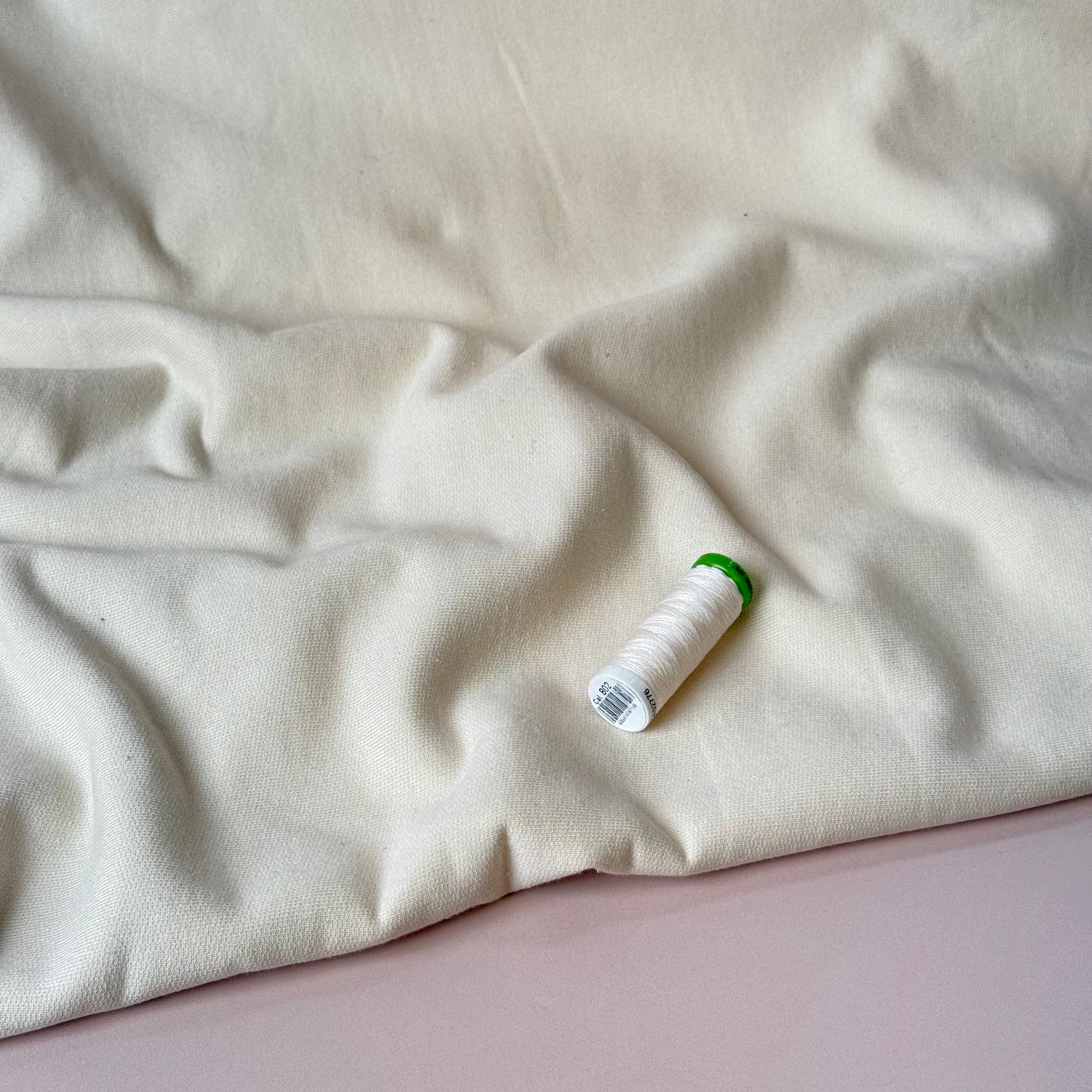 Deadstock Pure Cotton French Terry in Creamy White