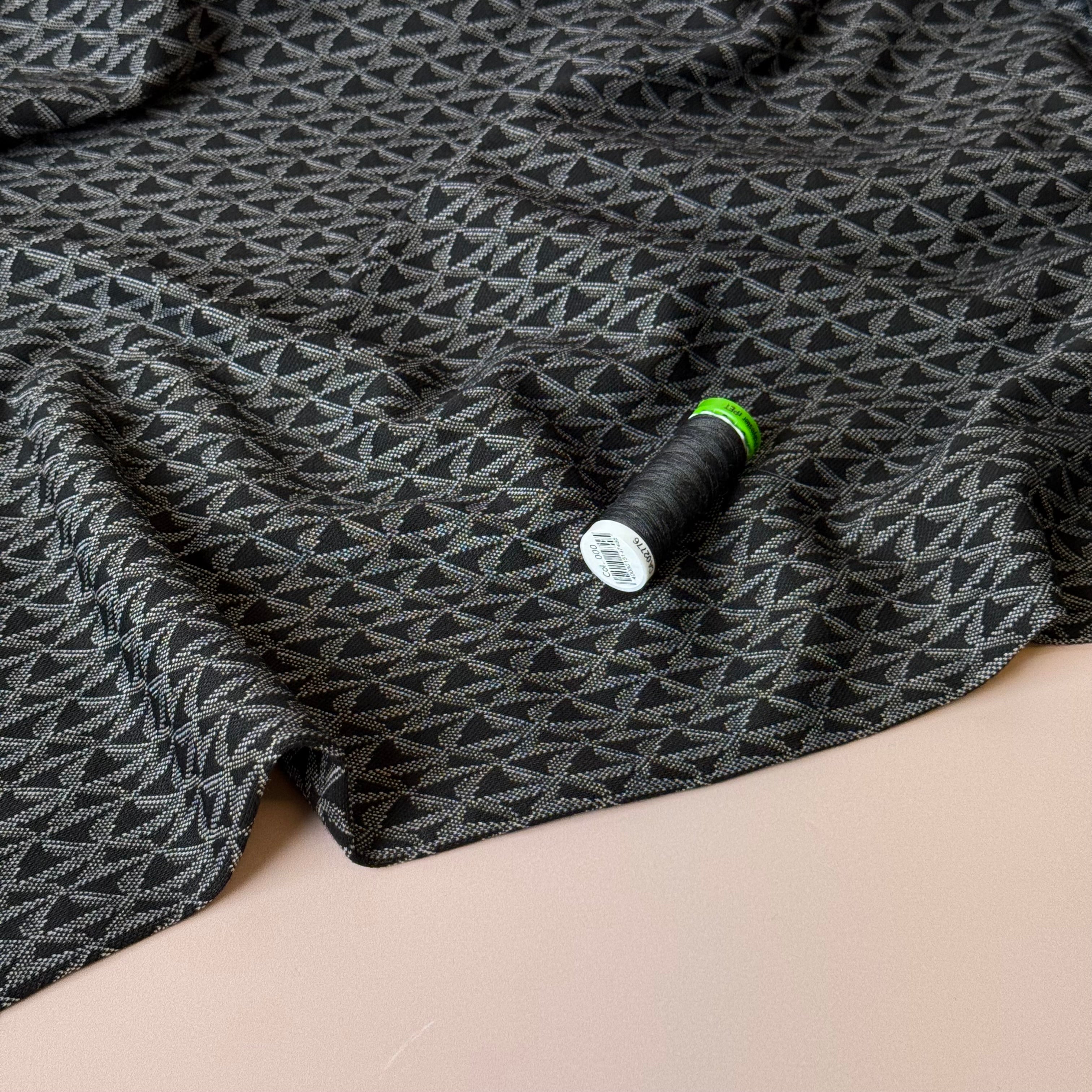 Retro Stars Silver Yarn Dyed Jacquard Knit