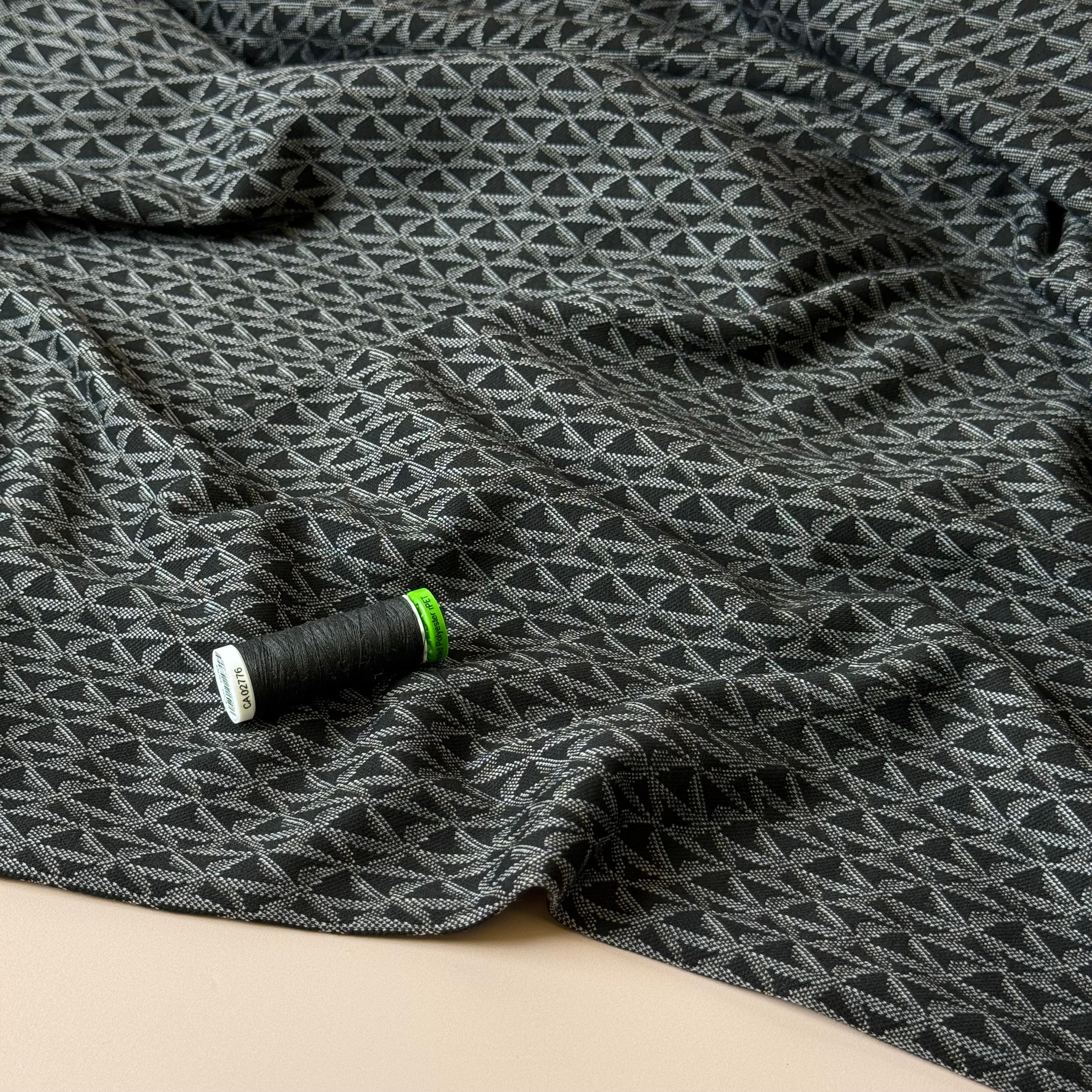 Retro Stars Silver Yarn Dyed Jacquard Knit