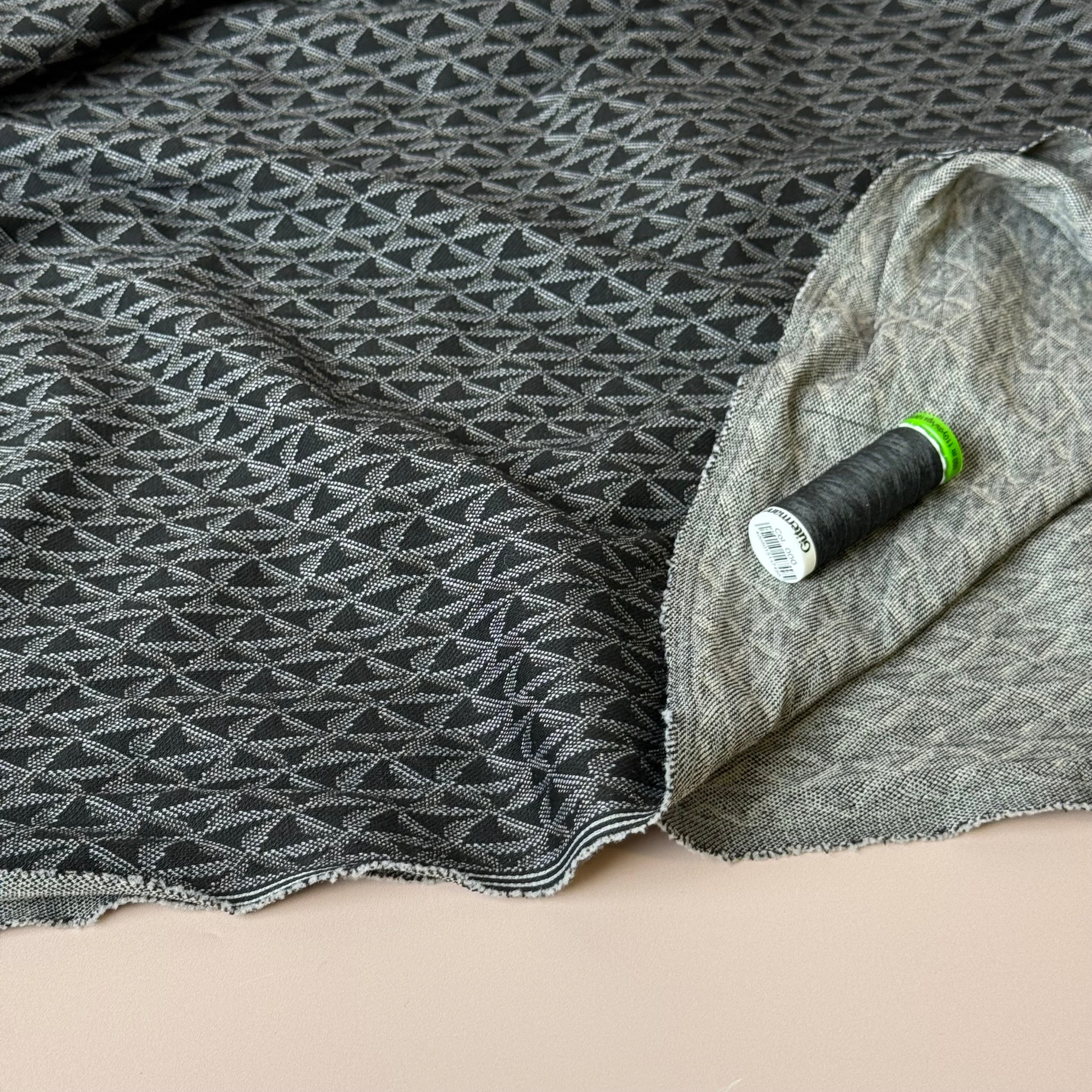 Retro Stars Silver Yarn Dyed Jacquard Knit