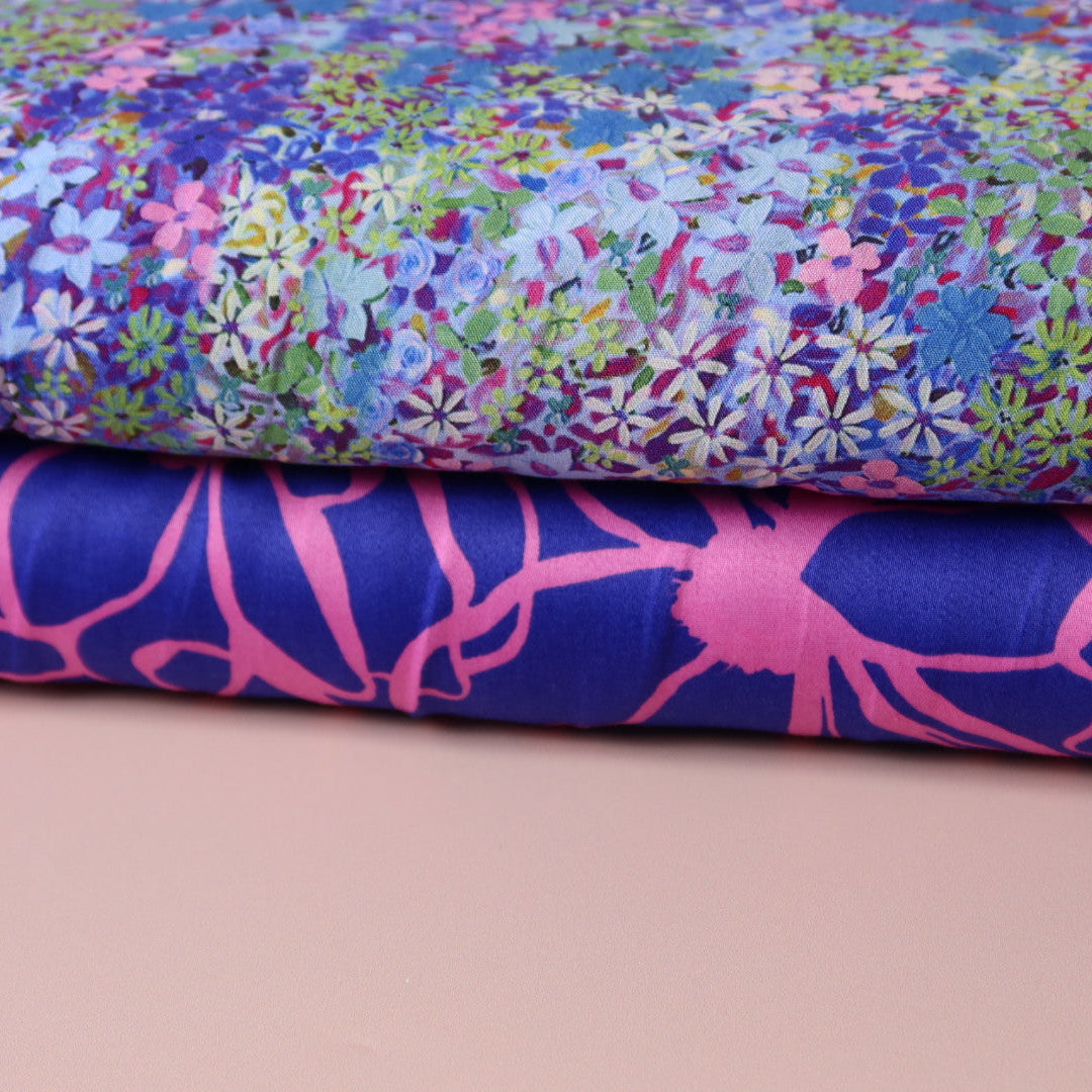 REMNANt 0.70 metre - Ditsy Lilac Field Viscose Fabric with LENZING™ ECOVERO™ Fibres