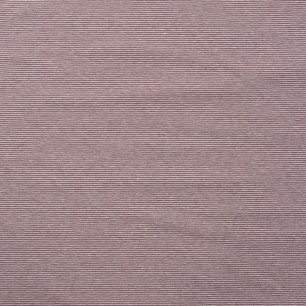 Yarn Dyed Mauve Fine Stripe Cotton Jersey Fabric