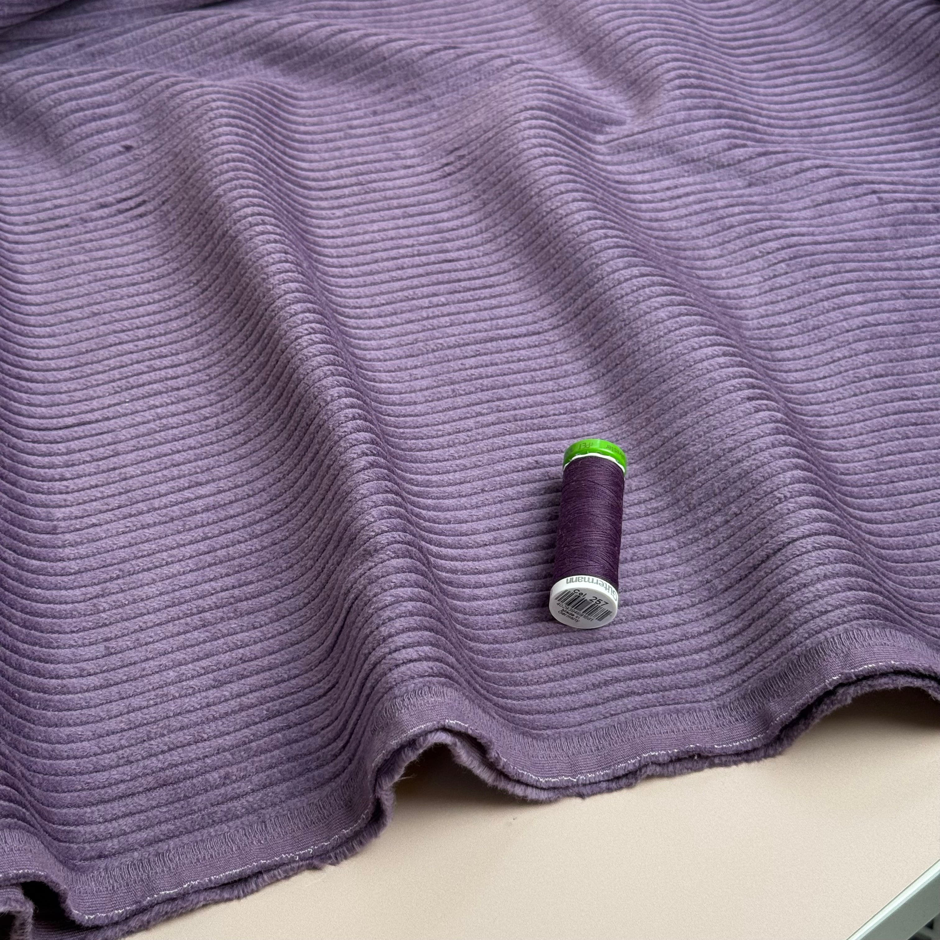 Pure Cotton Washed Corduroy 4.5W in Grape