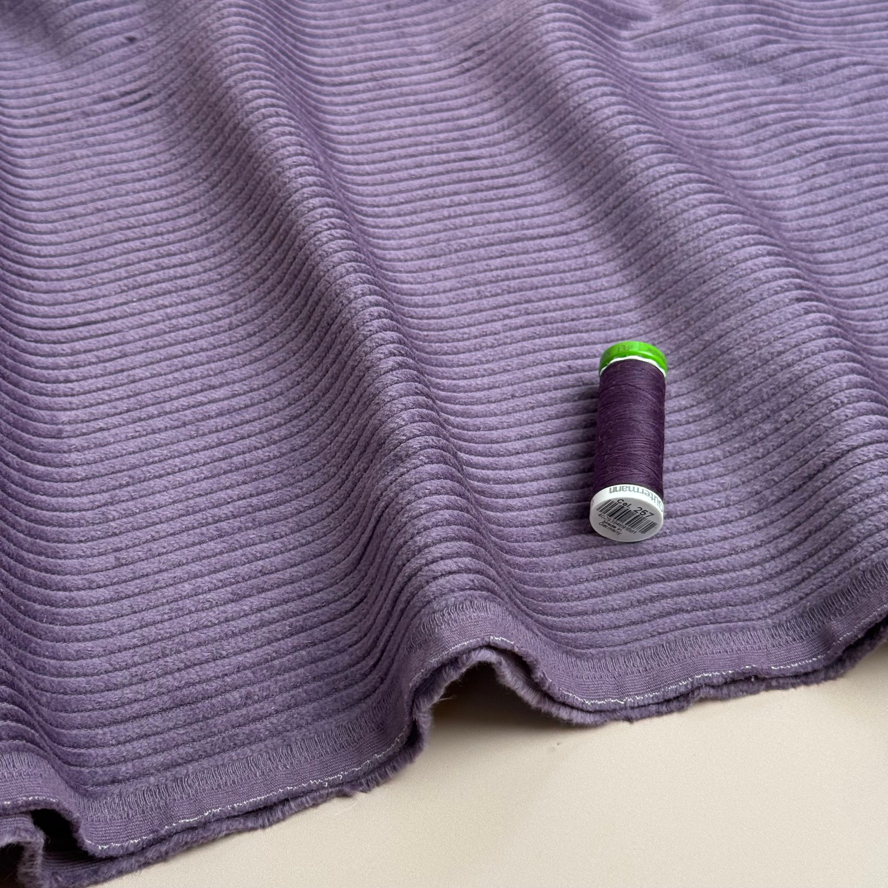 Pure Cotton Washed Corduroy 4.5W in Grape