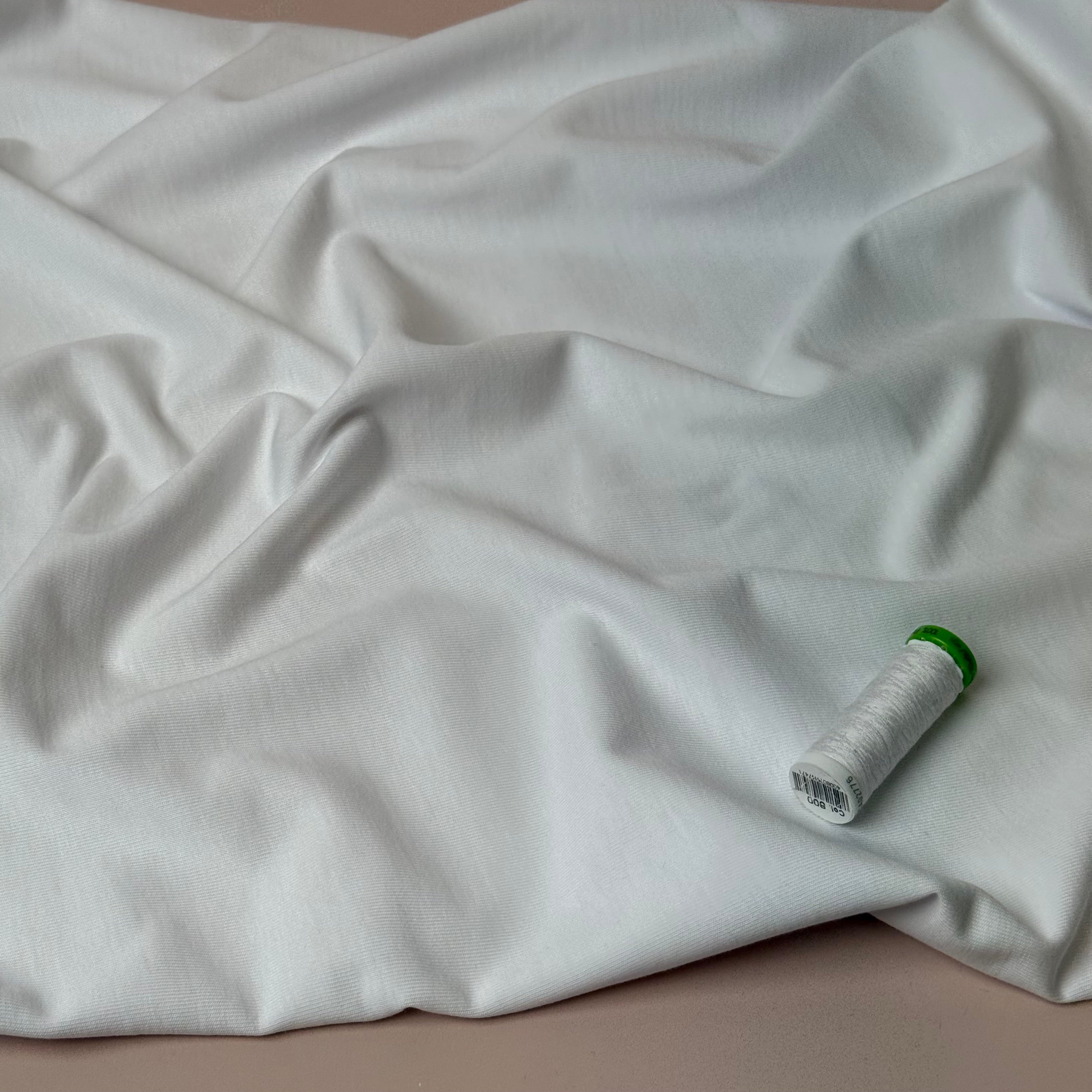 Pure Organic Cotton Jersey in White