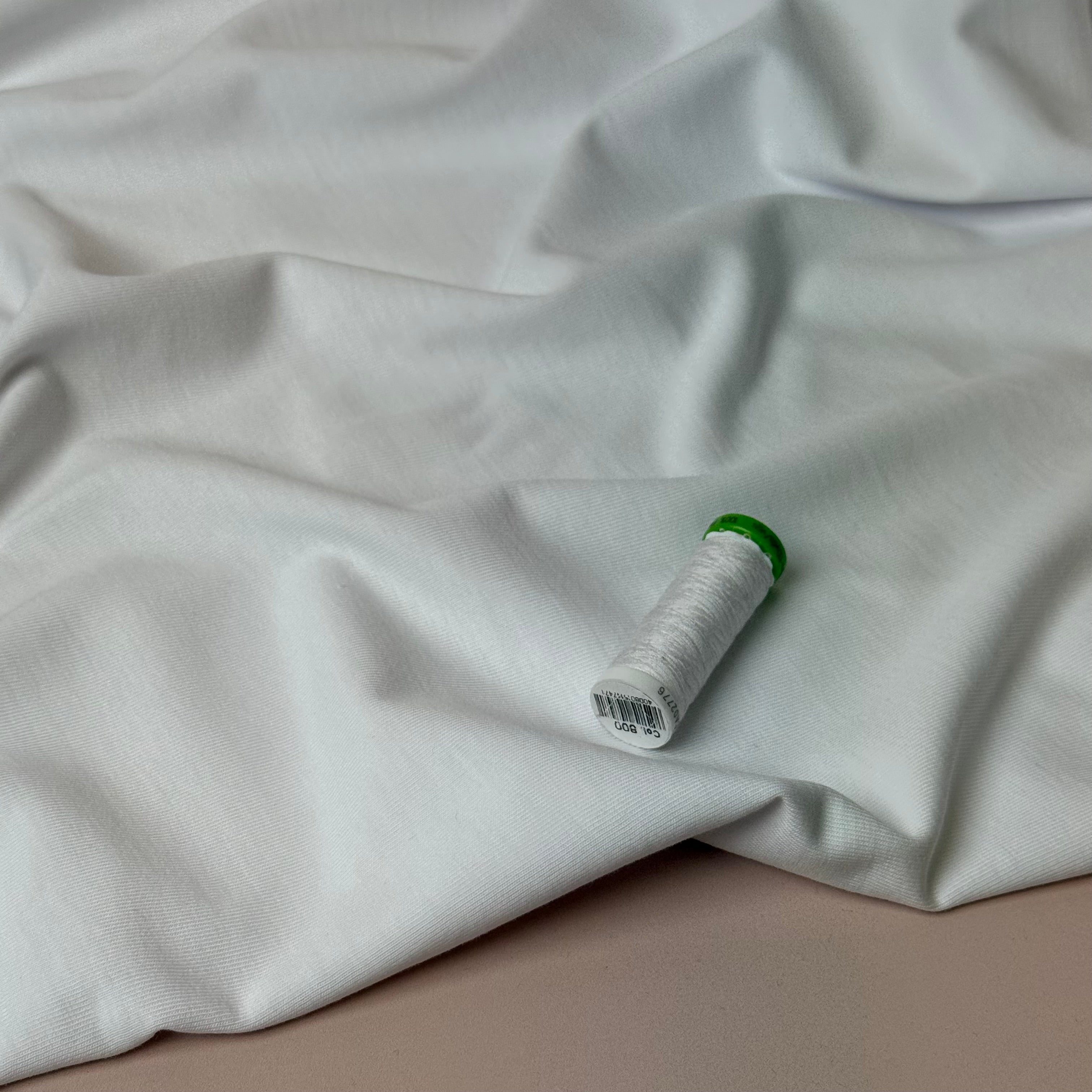 Pure Organic Cotton Jersey in White