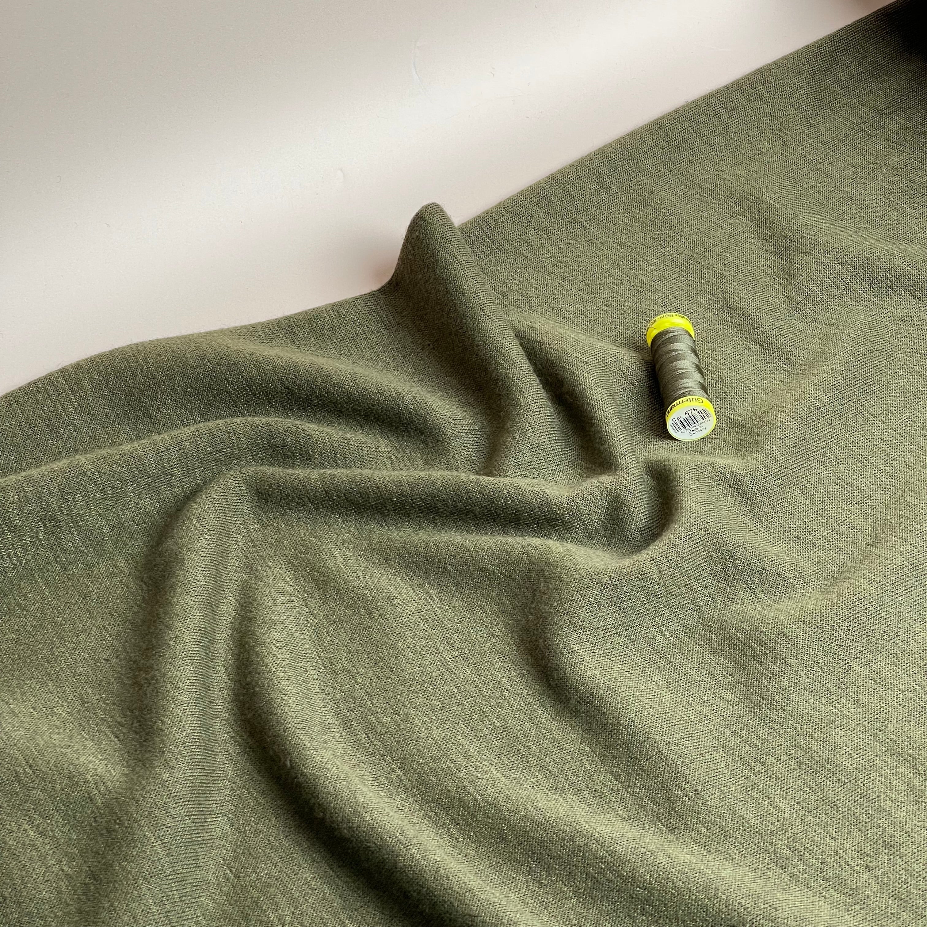 Soft Touch Viscose Blend Sweater Knit in Army
