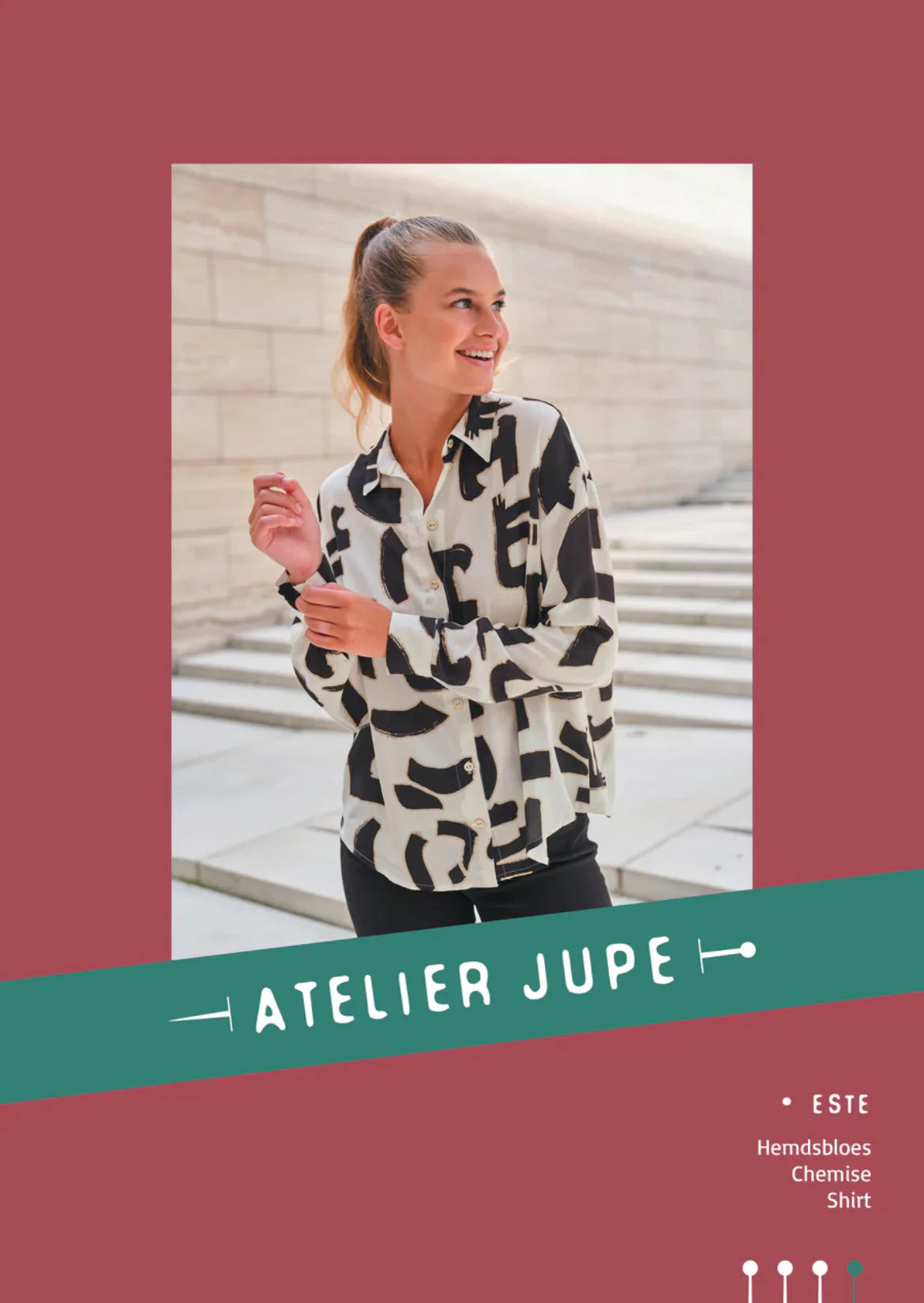 Sewing Kit - Atelier Jupe Este Shirt in Seaglass Viscose