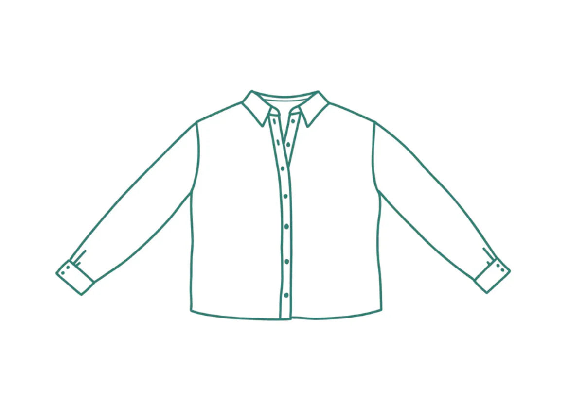 Sewing Kit - Atelier Jupe Este Shirt in Seaglass Viscose