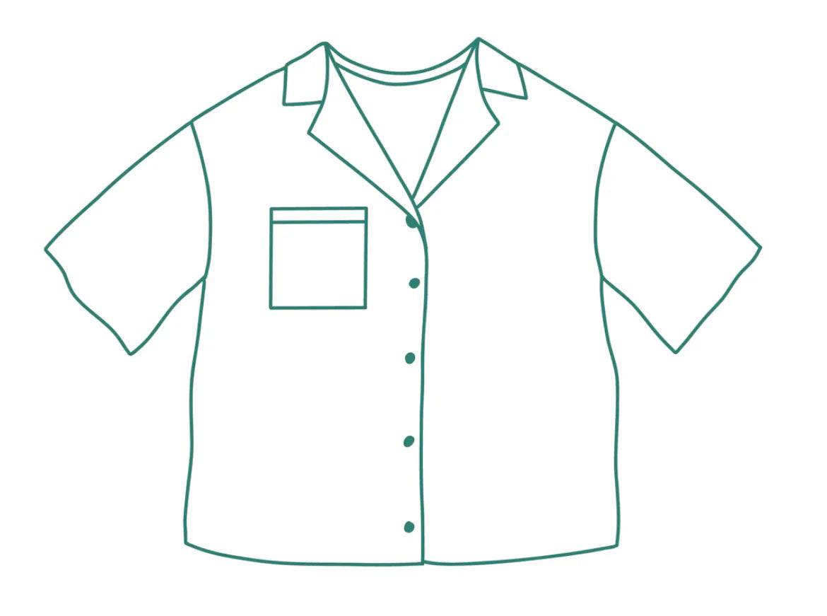 Sewing Kit - Atelier Jupe Este Shirt in Seaglass Viscose