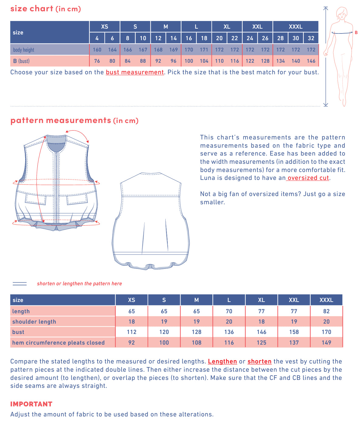 Fibre Mood - LUNA Vest Sewing Pattern