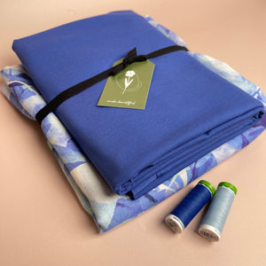 Make an Outfit Colour Bundle - Painted Foliage Ocean Linen & Cotton Jersey