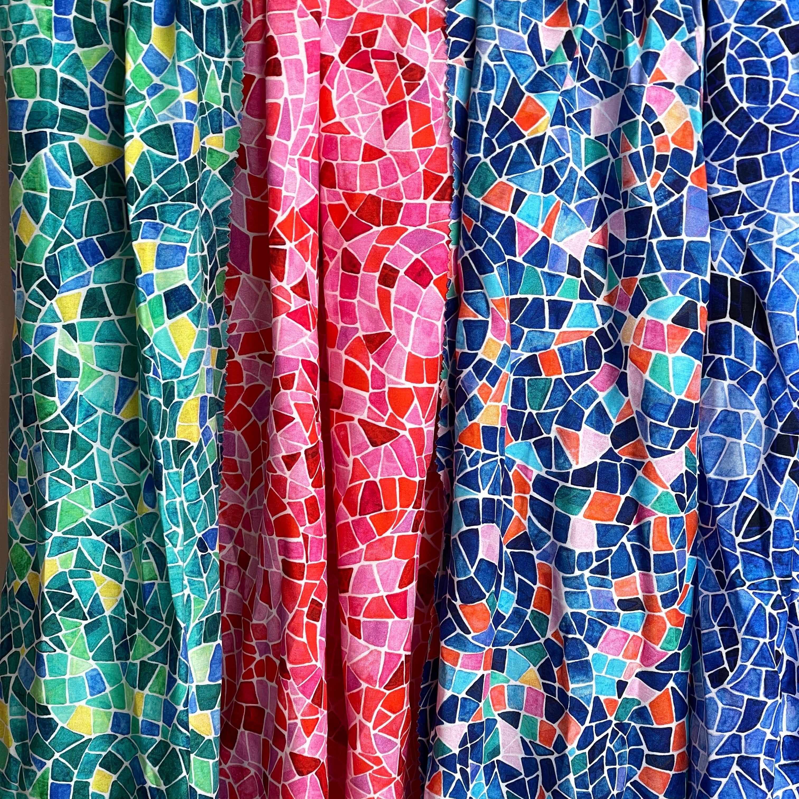 REMNANT 0.39 Metre - Adventure - Mosaics Viscose in Emerald