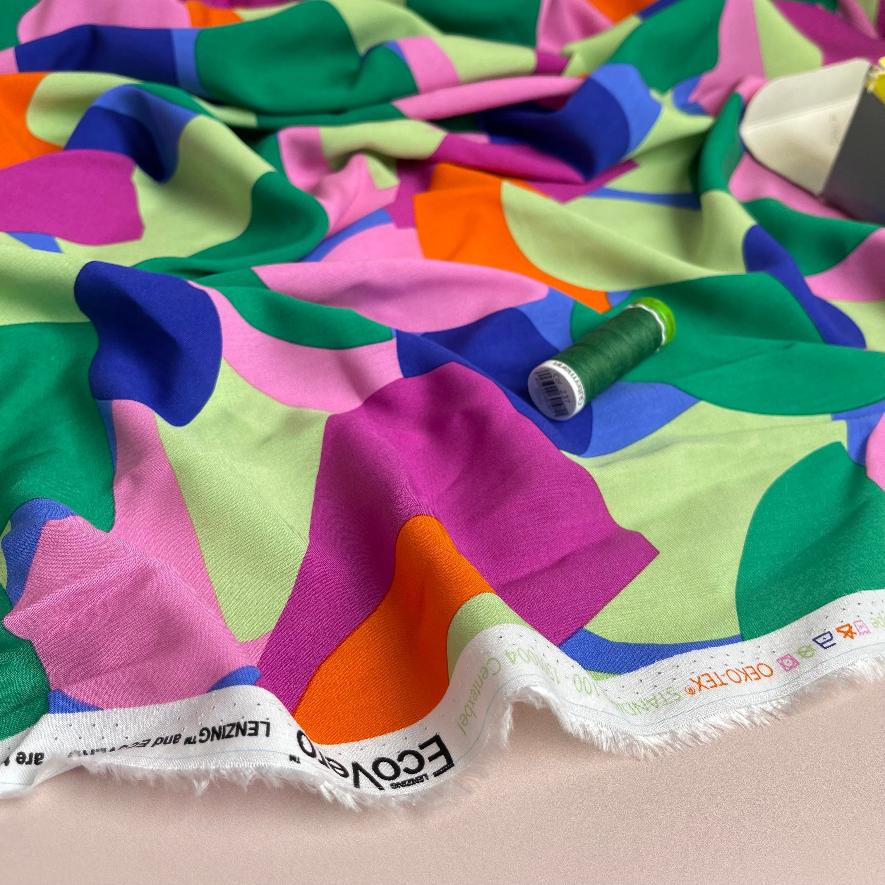 Make an Outfit Colour Bundle - Rockpool EcoVero Viscose with Emerald Breeze Washed Linen