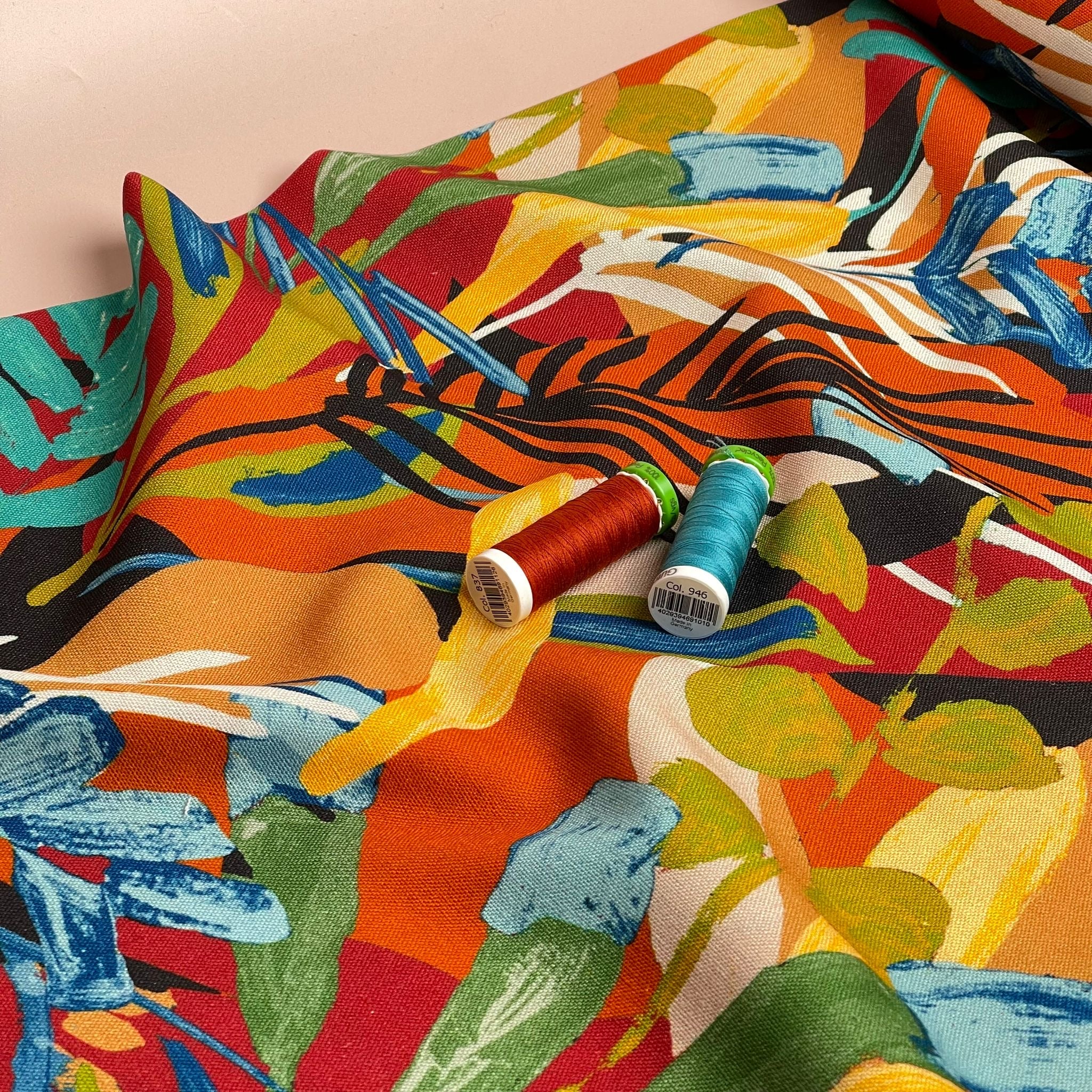 Make an Outfit Colour Bundle - Tropical Forest Viscose Linen with Moroccan Sorona Linen