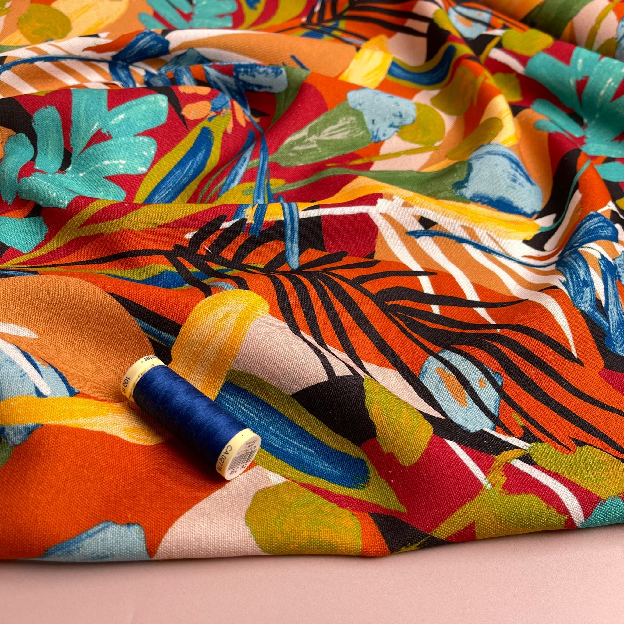 Make an Outfit Colour Bundle - Tropical Forest Viscose Linen with Moroccan Sorona Linen