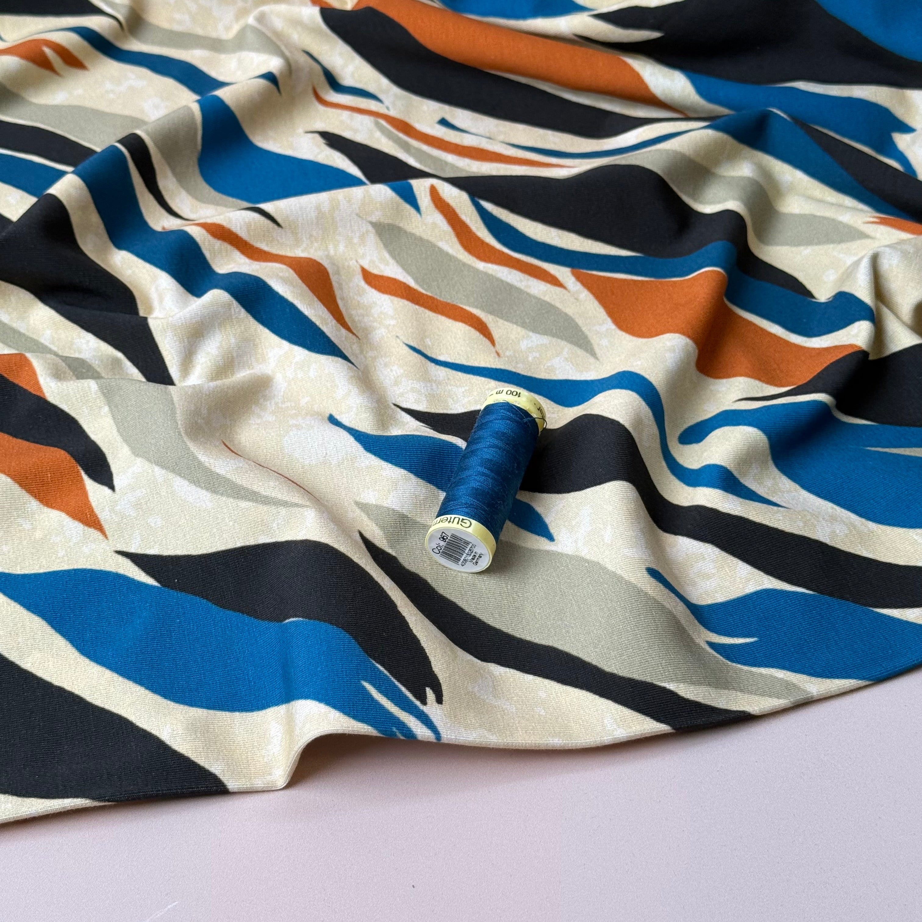 Danish Design - Colourful Zebra Cotton Jersey