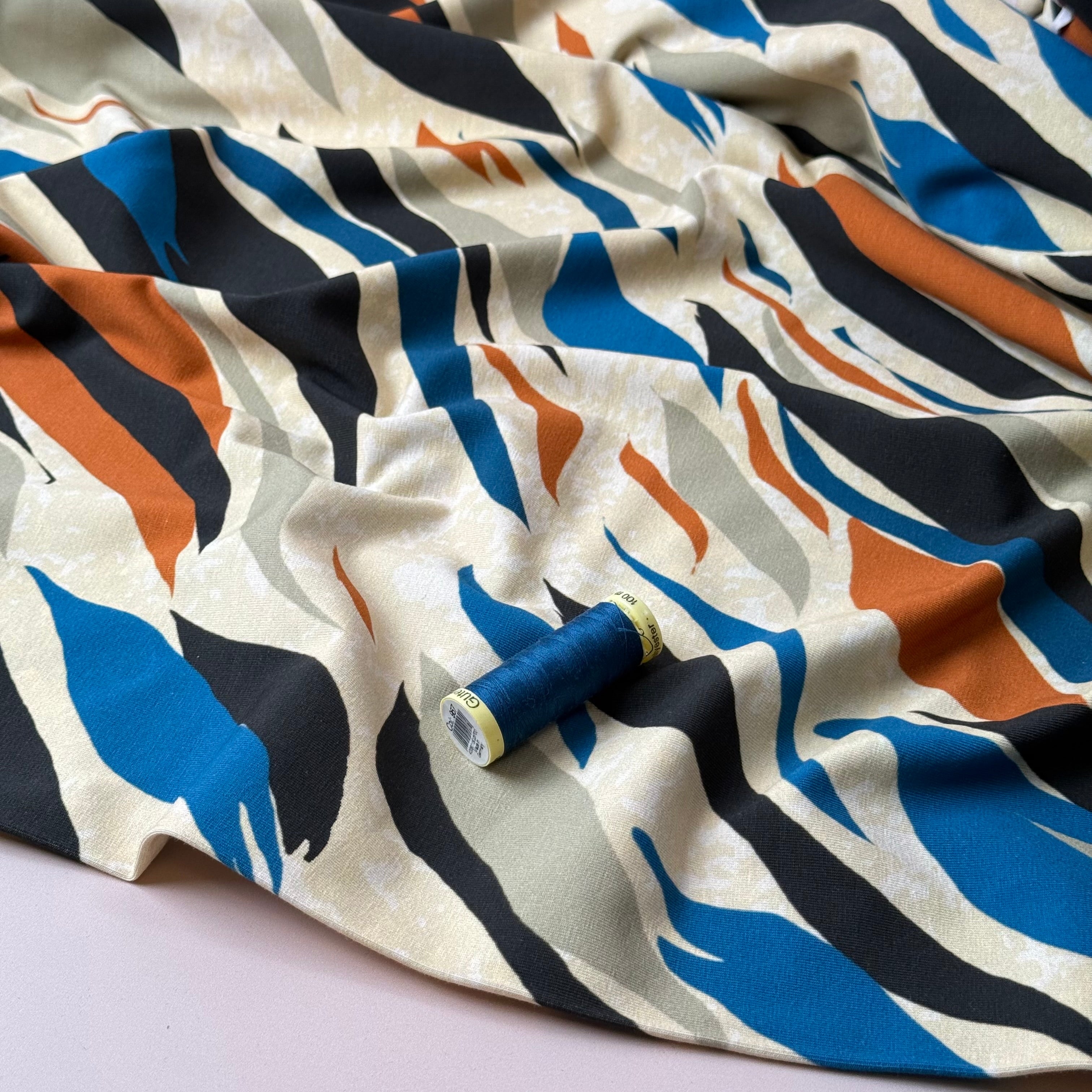Danish Design - Colourful Zebra Cotton Jersey