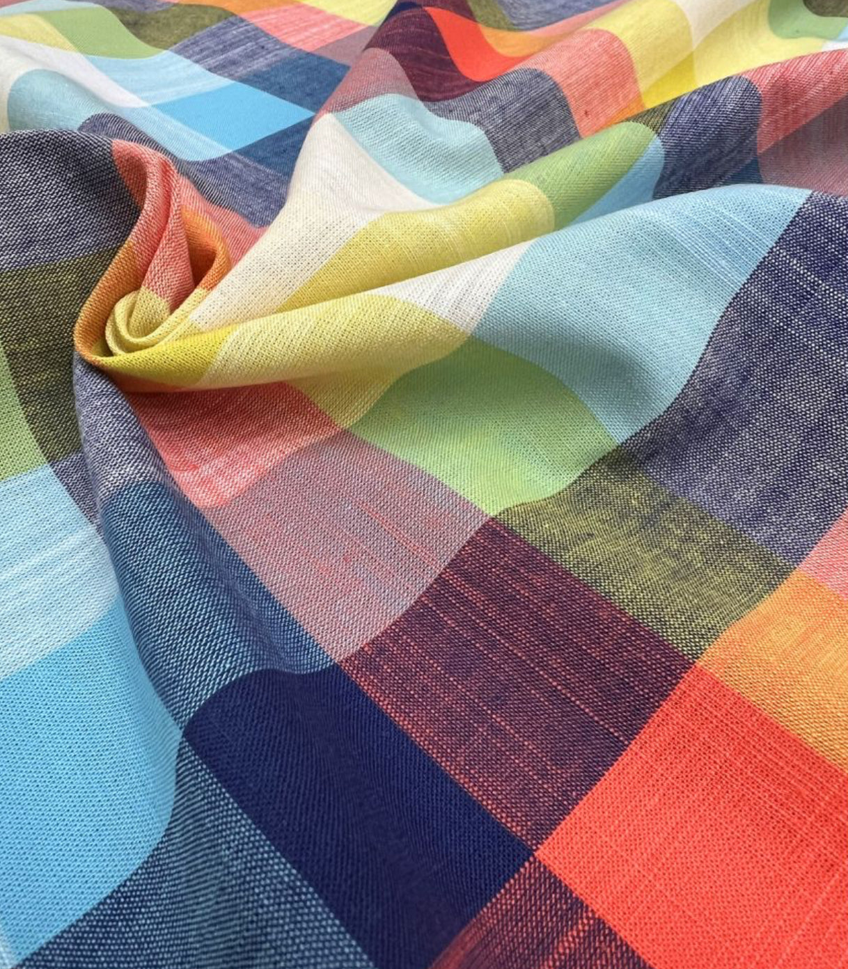 Cousette - Multicoloured Plaid Cotton Fabric