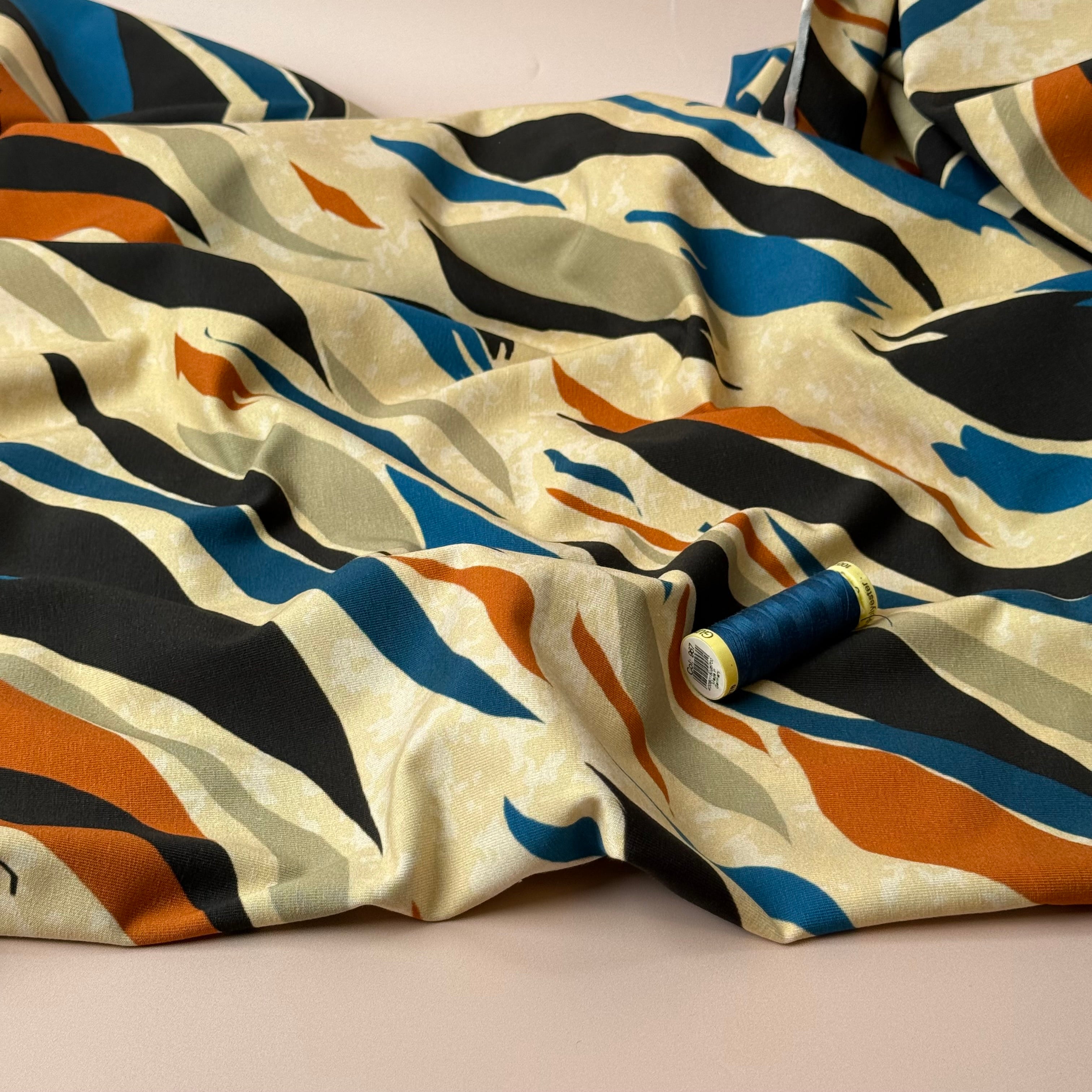 Danish Design - Colourful Zebra Cotton Jersey
