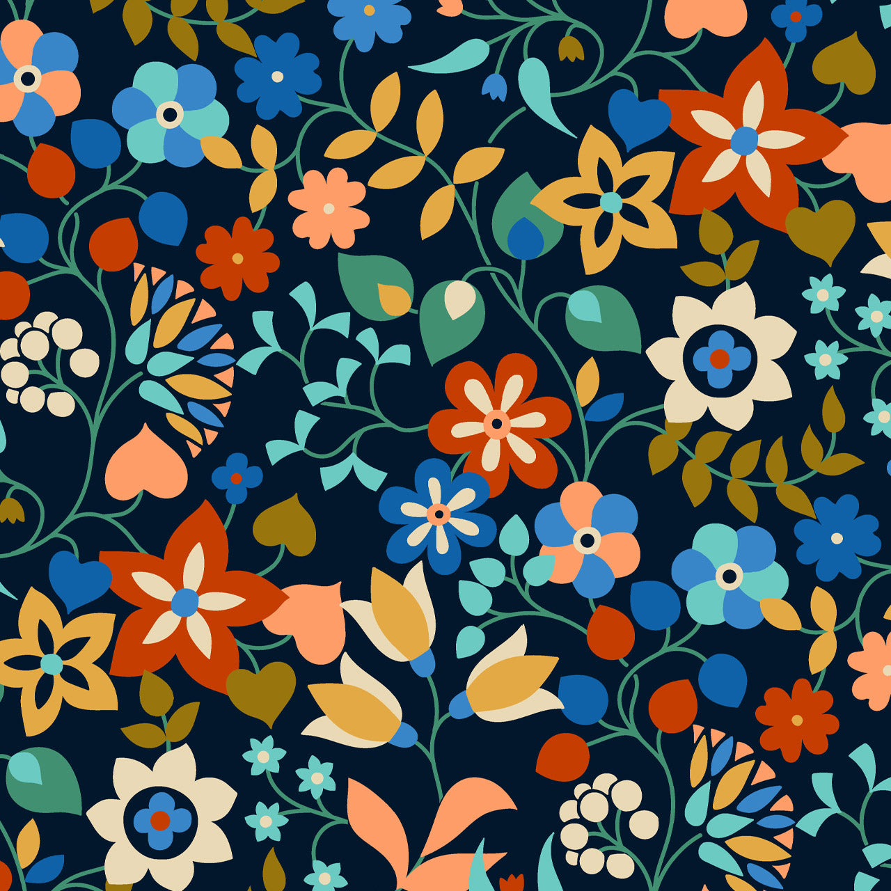 Tapestry by Sholto Drumlanrig in Denim Rayon Fabric