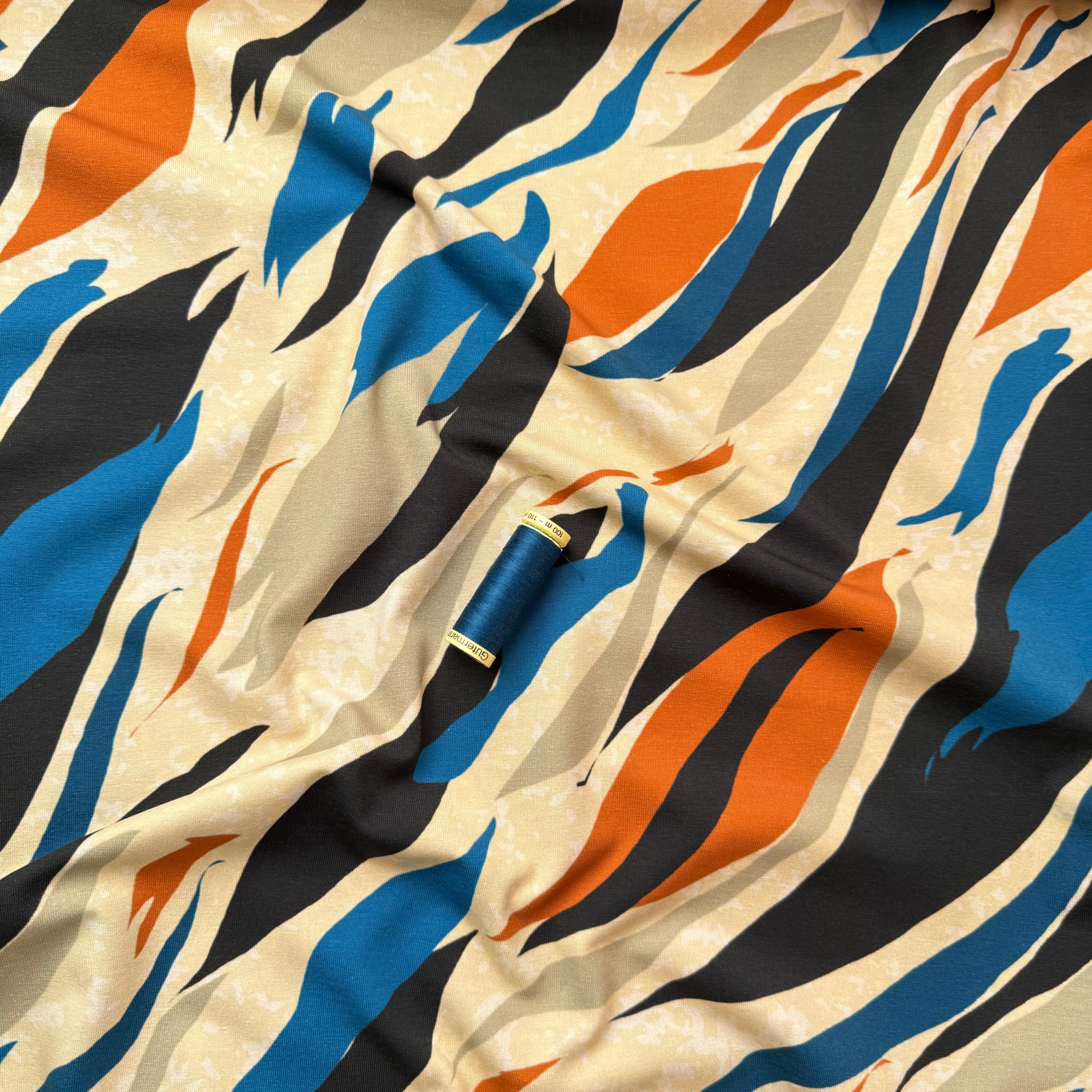Danish Design - Colourful Zebra Cotton Jersey