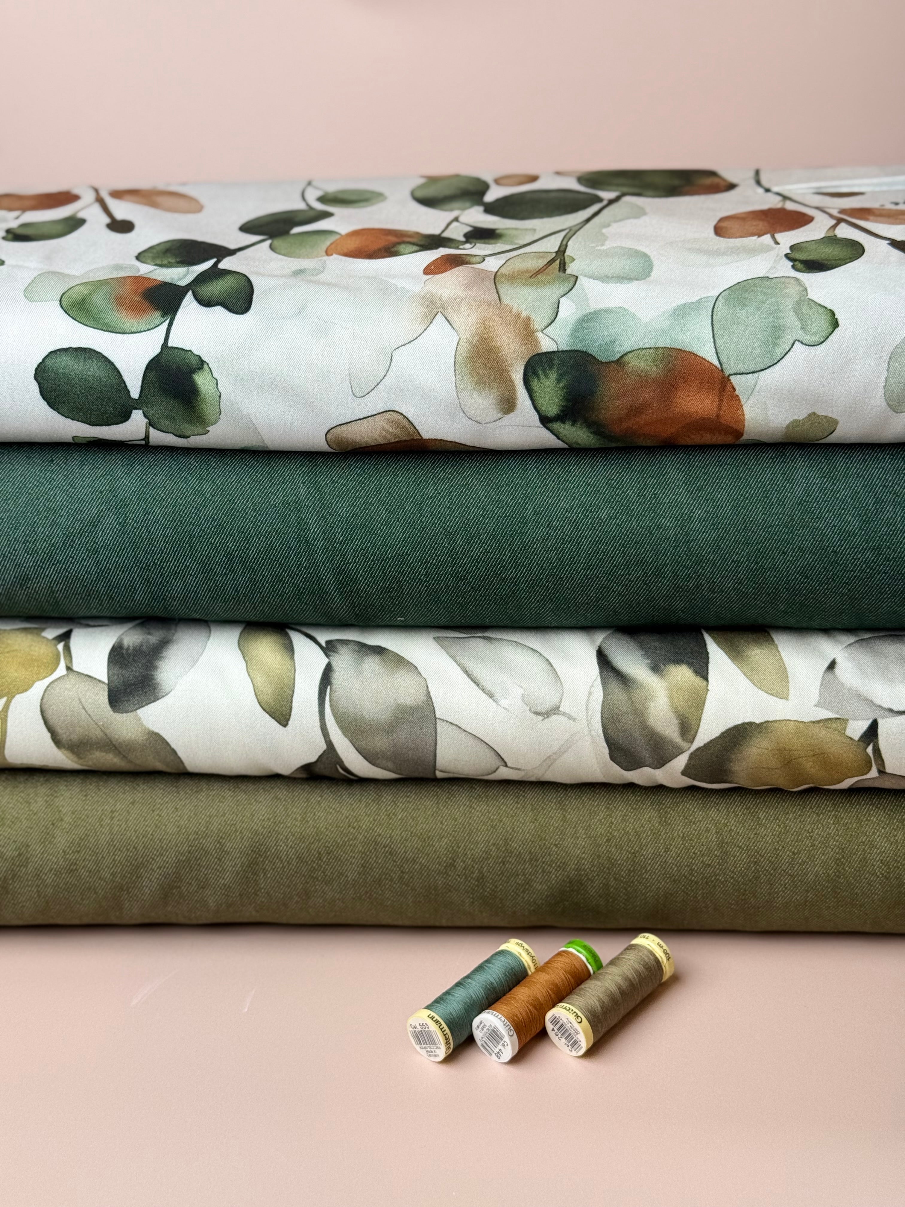 Vintage Stretch Denim in Forest Green