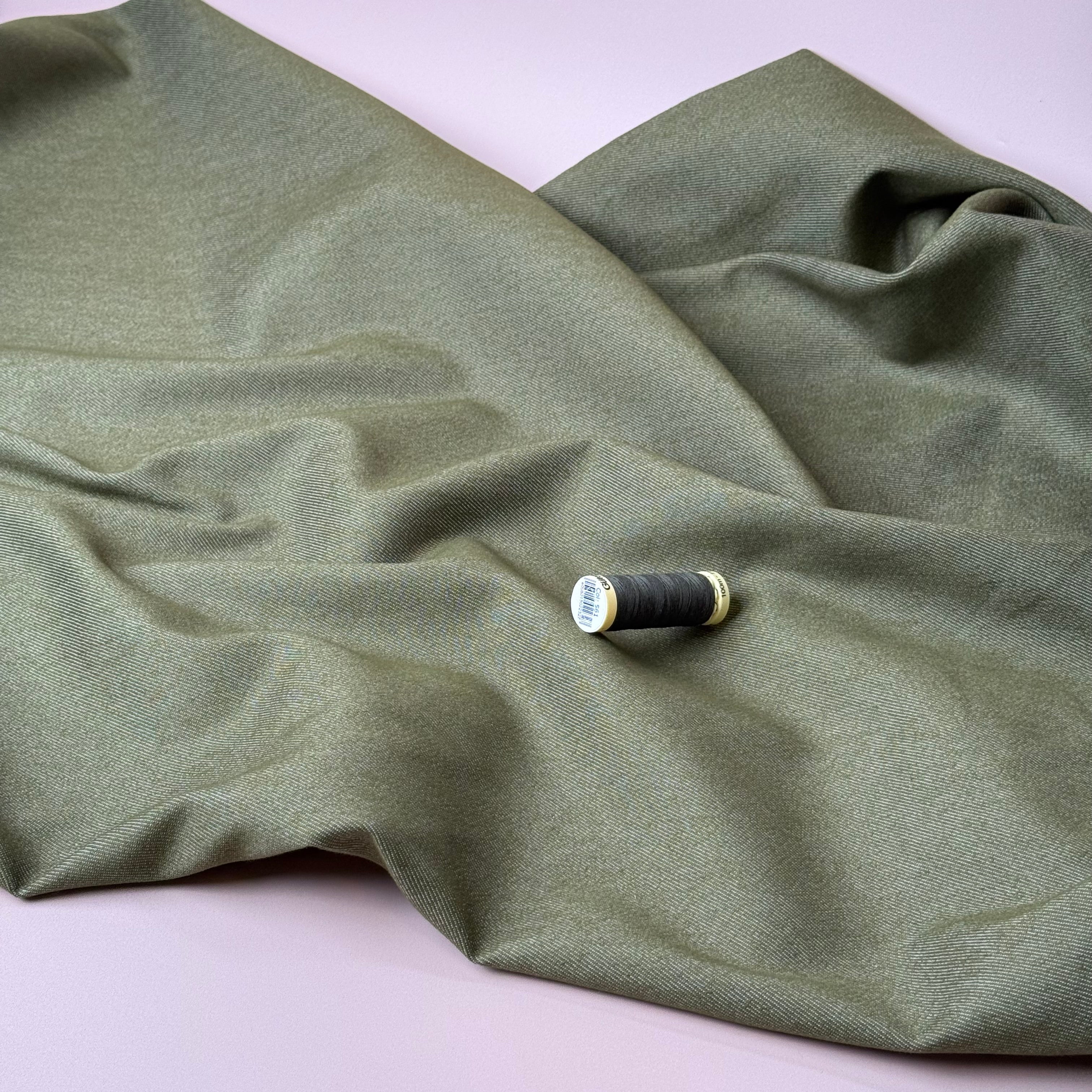 Vintage Stretch Denim in Olive